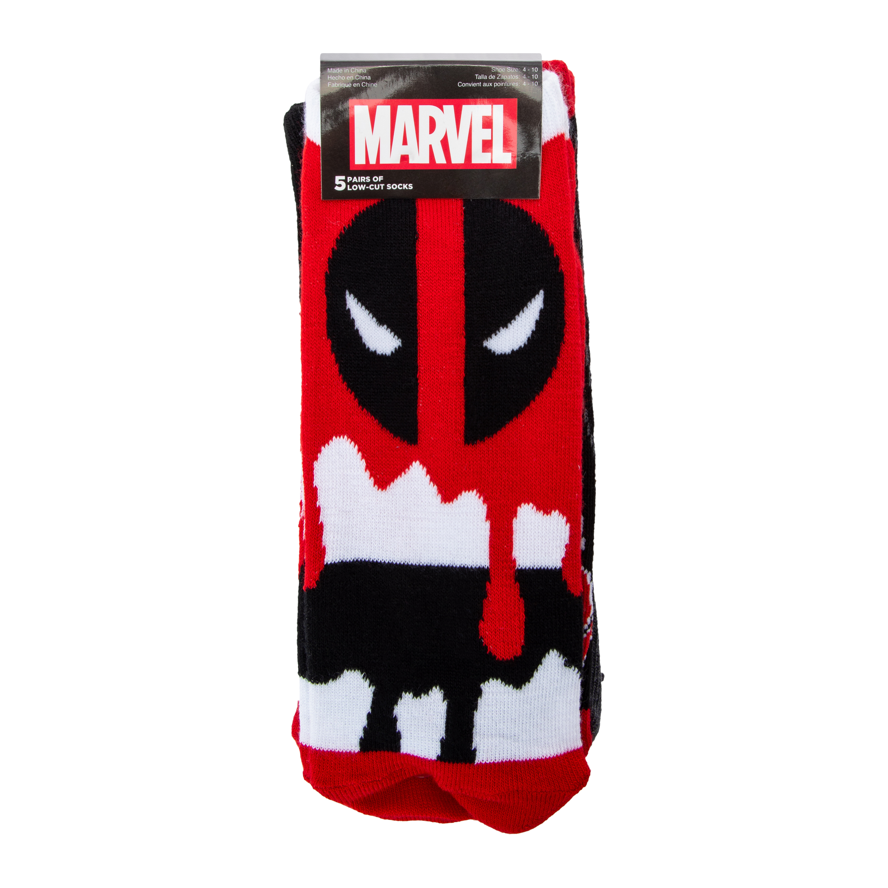 Ladies Marvel Deadpool Drip Low-Cut Socks 5-Pack