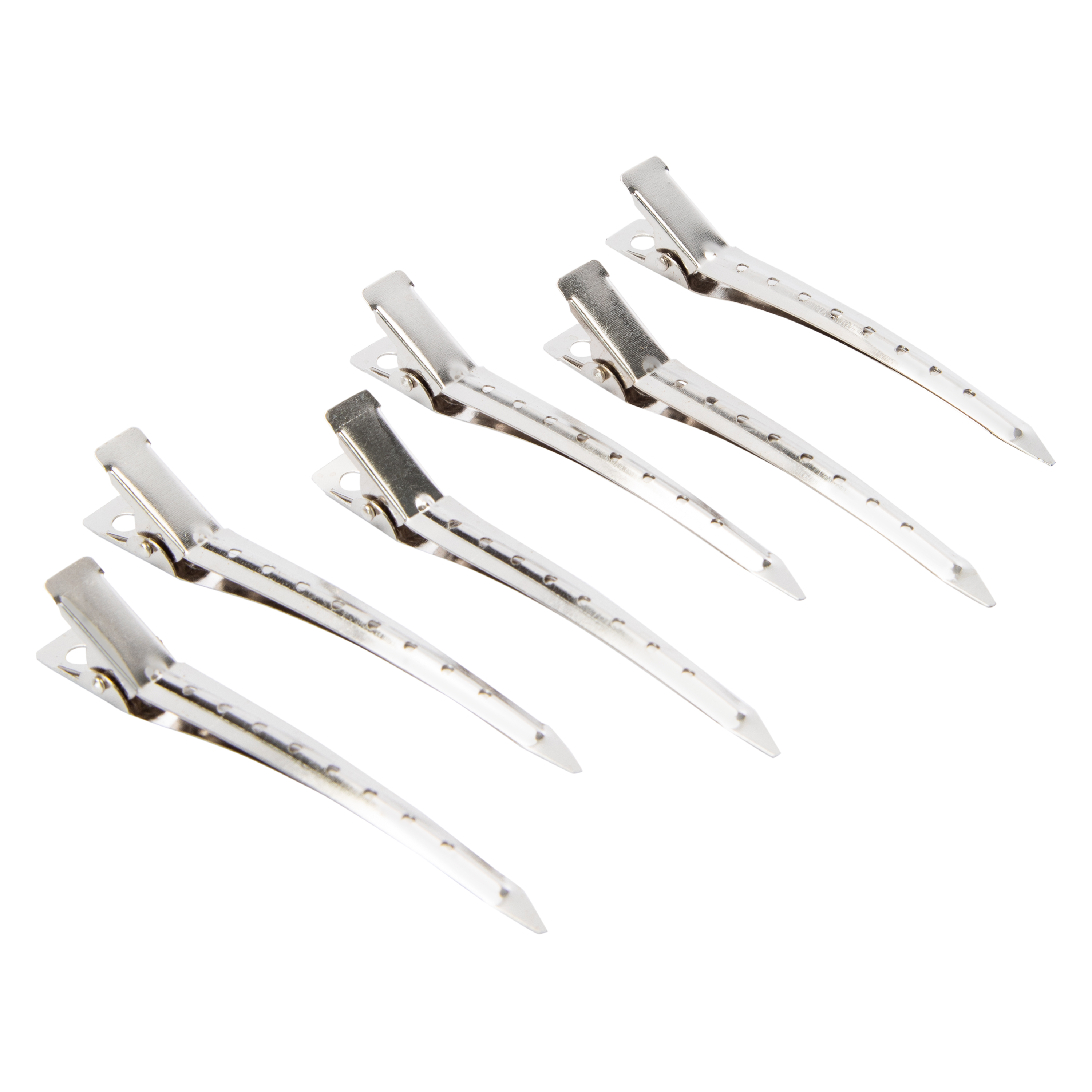 Silver Metal Blow Dry Clips 6-Count