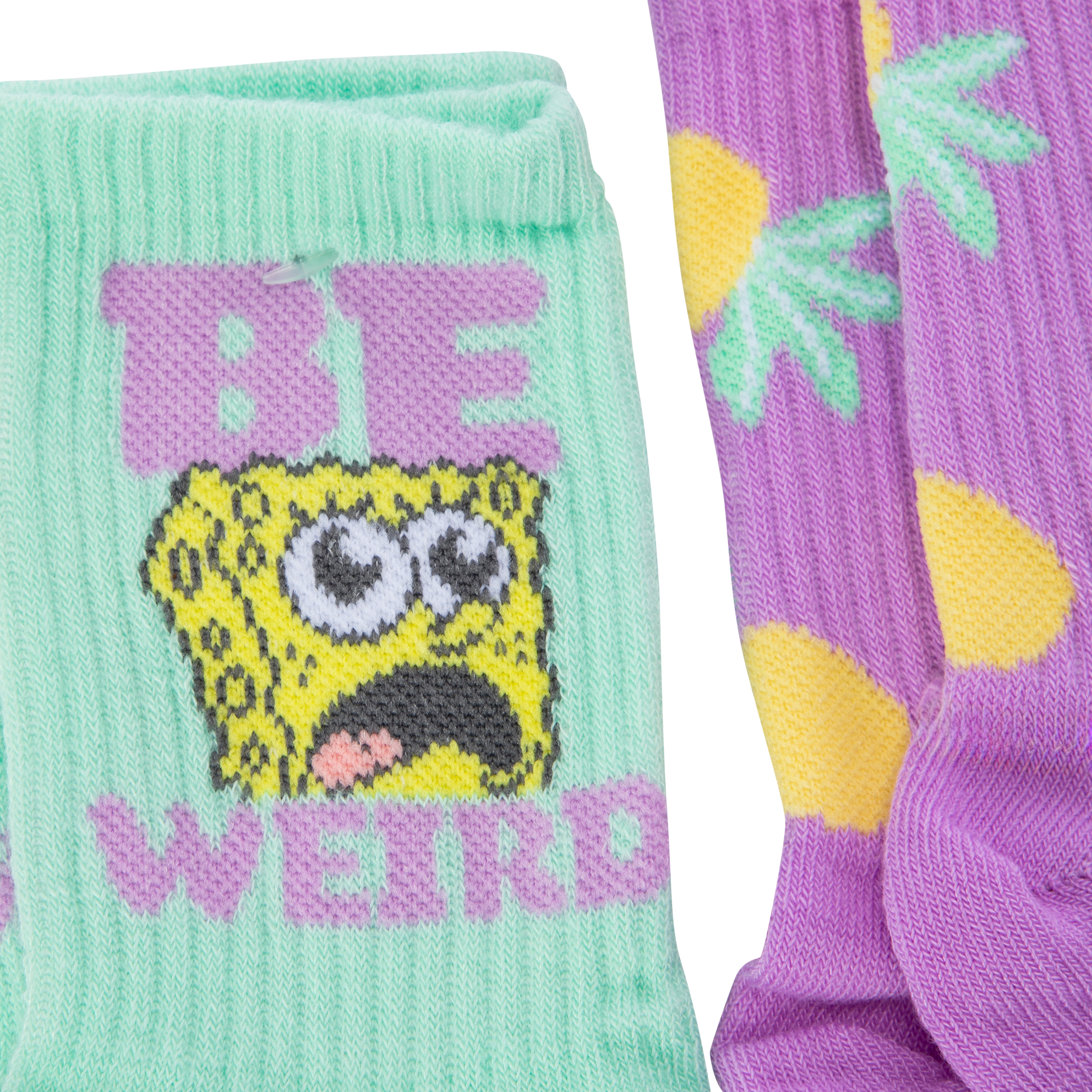 SpongeBob SquarePants™ Ladies 'Be Weird' Mid-Crew Socks 2-Pack