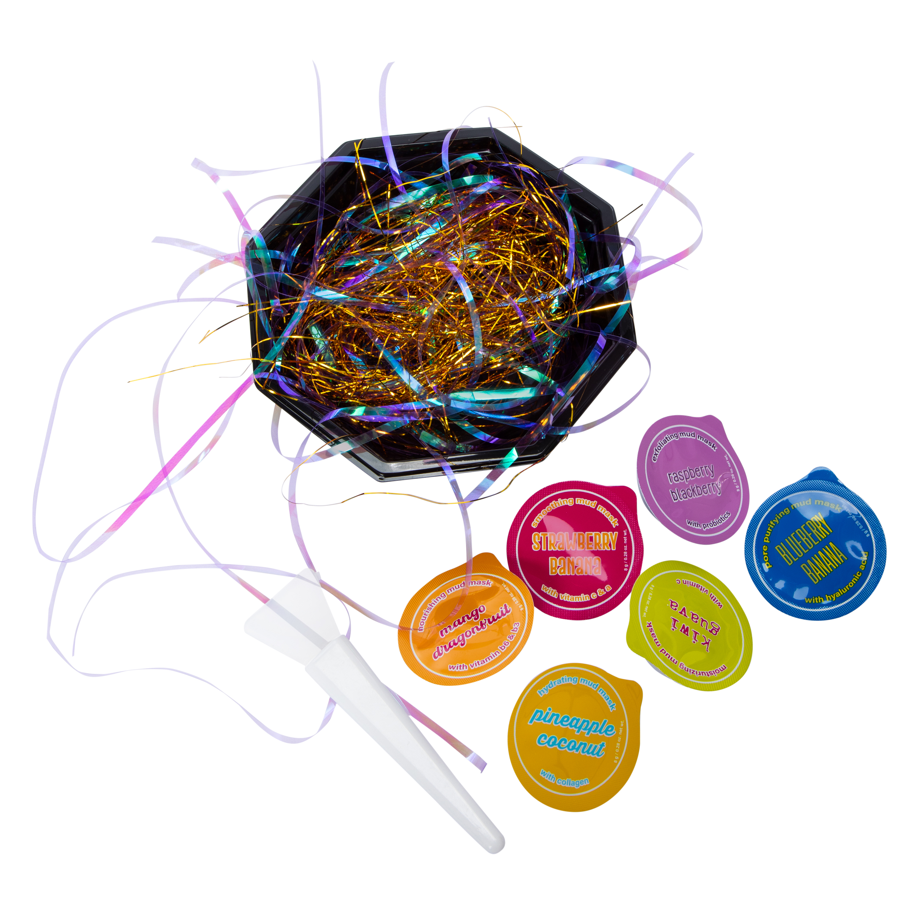 Fruit Smoothie Bowl Mud Mask Pods With Silicone Brush