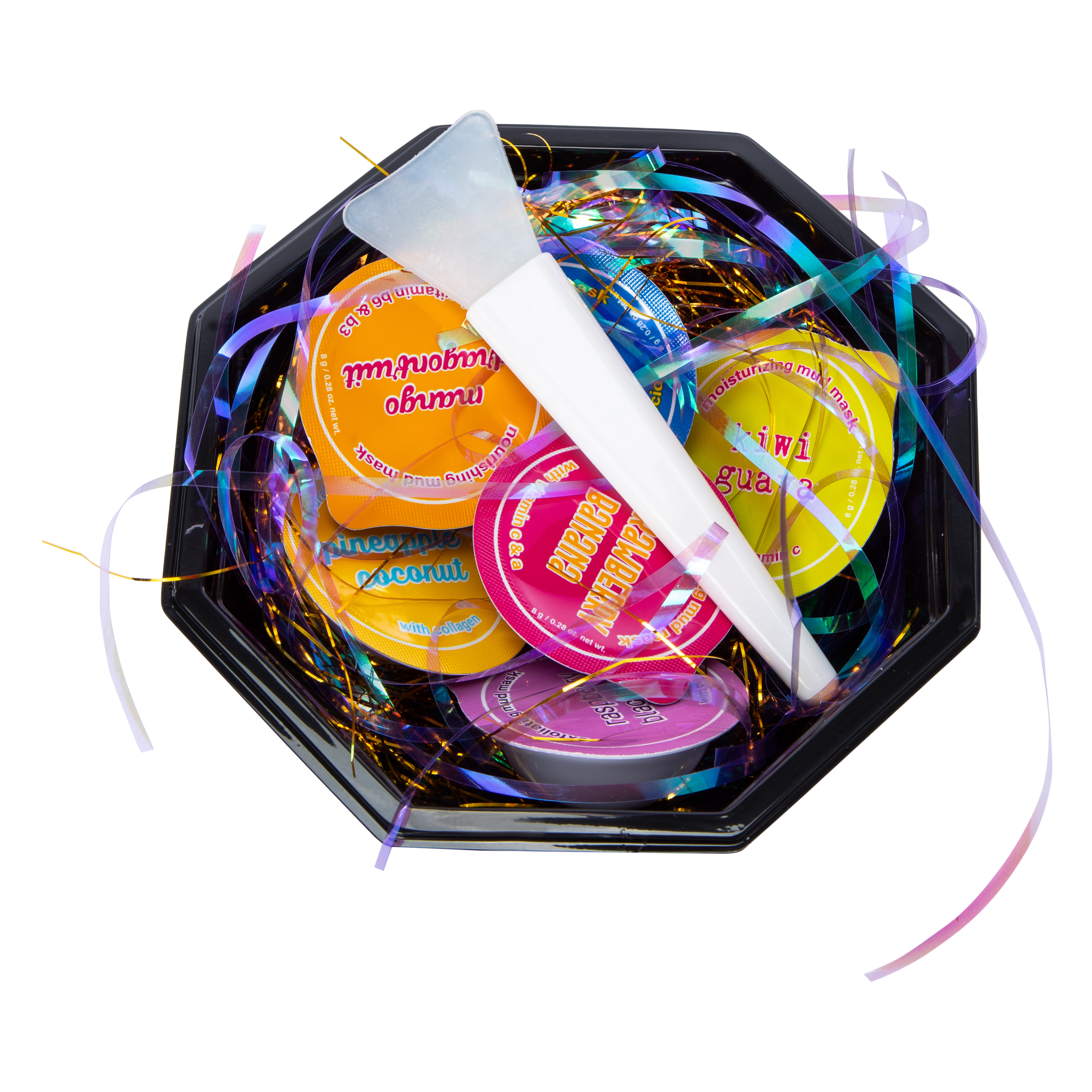 Fruit Smoothie Bowl Mud Mask Pods With Silicone Brush