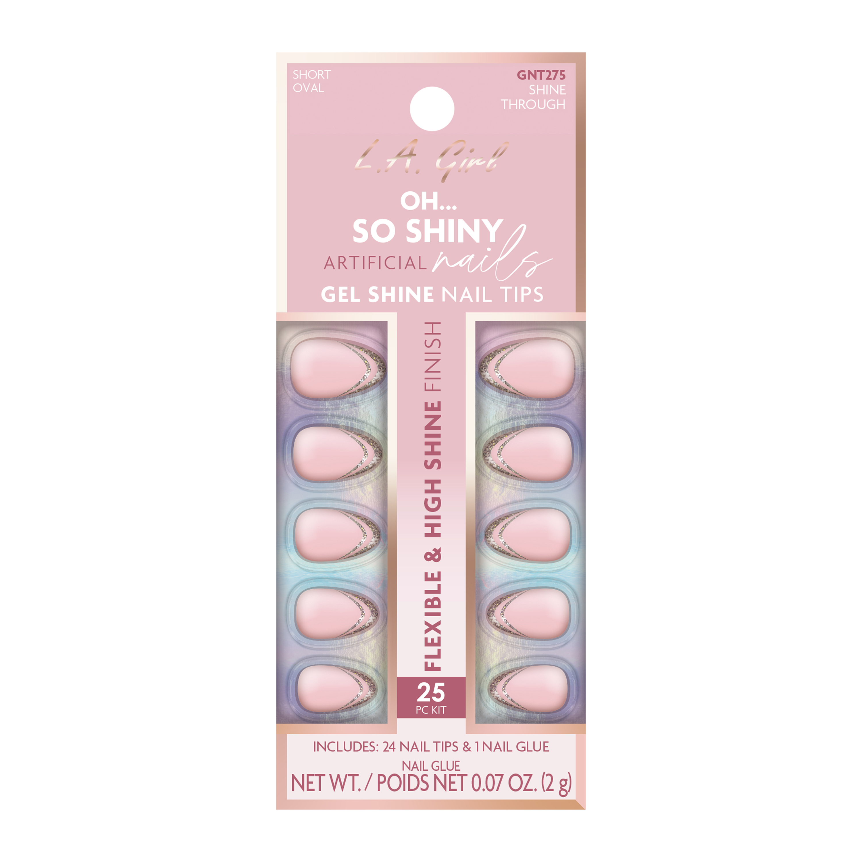 L.A. Girl® Oh So Shiny Gel Shine Nail Tips 24-Piece