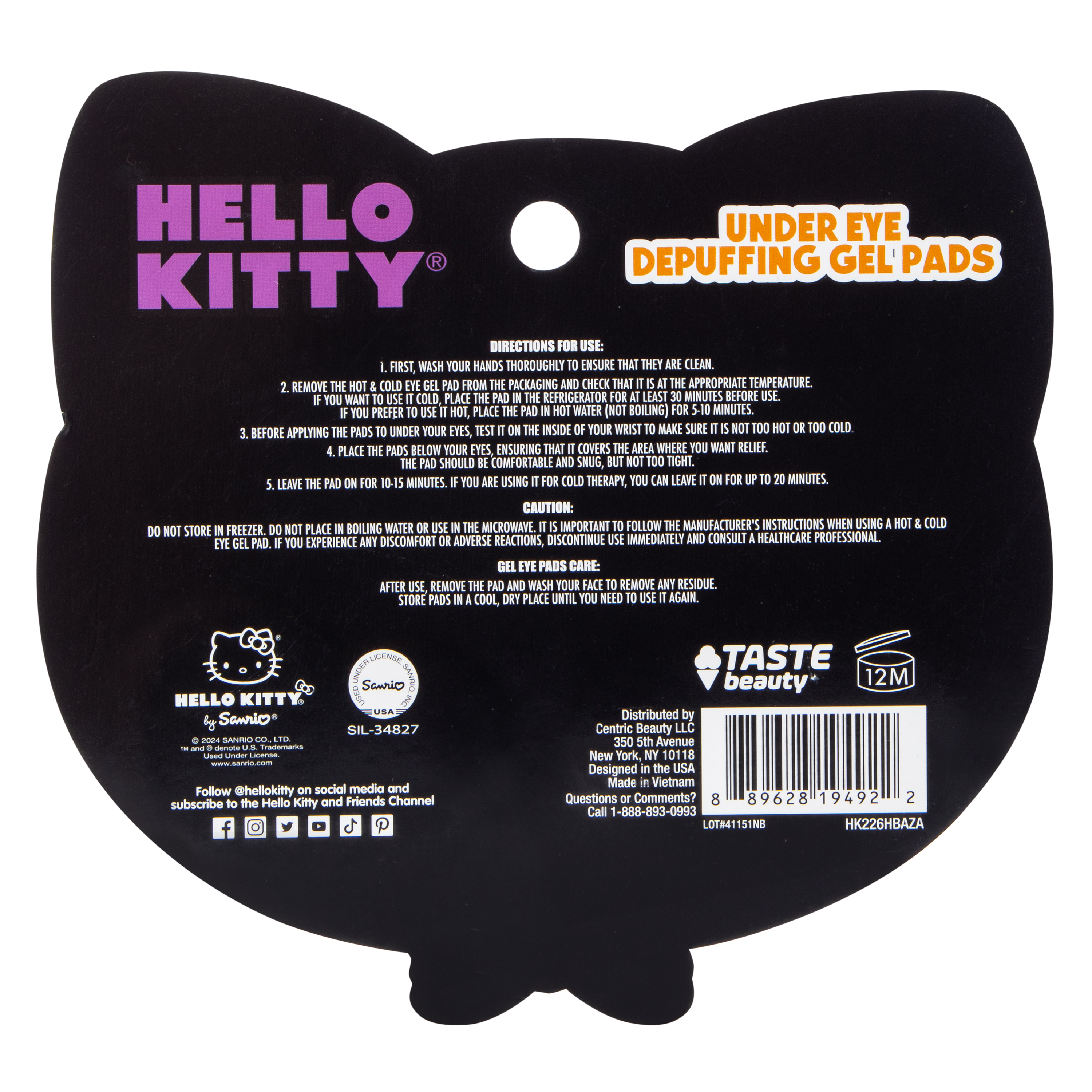 Halloween Under Eye Depuffing Gel Pads 2-Count