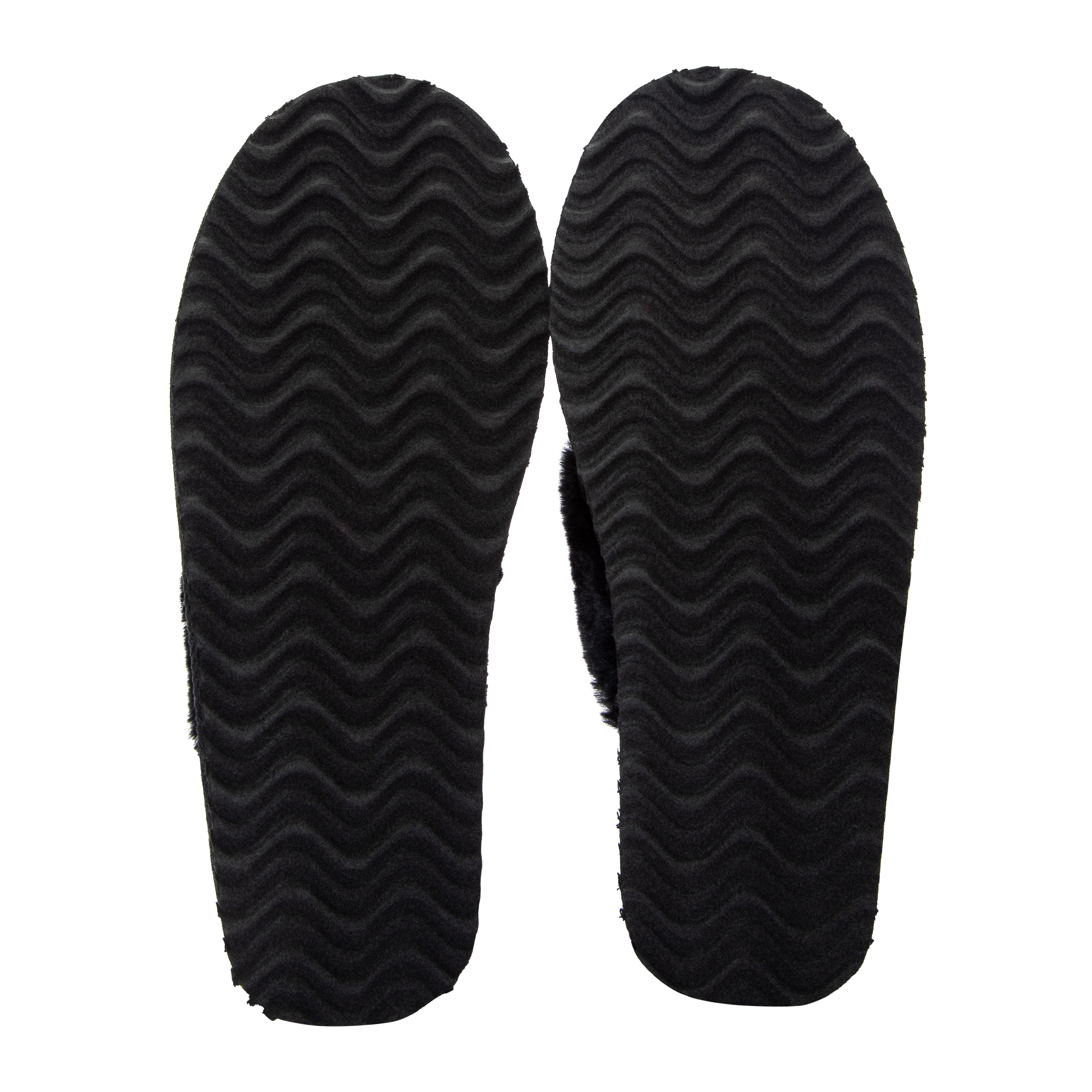 Ladies Fur-Lined Platform Mule Slippers