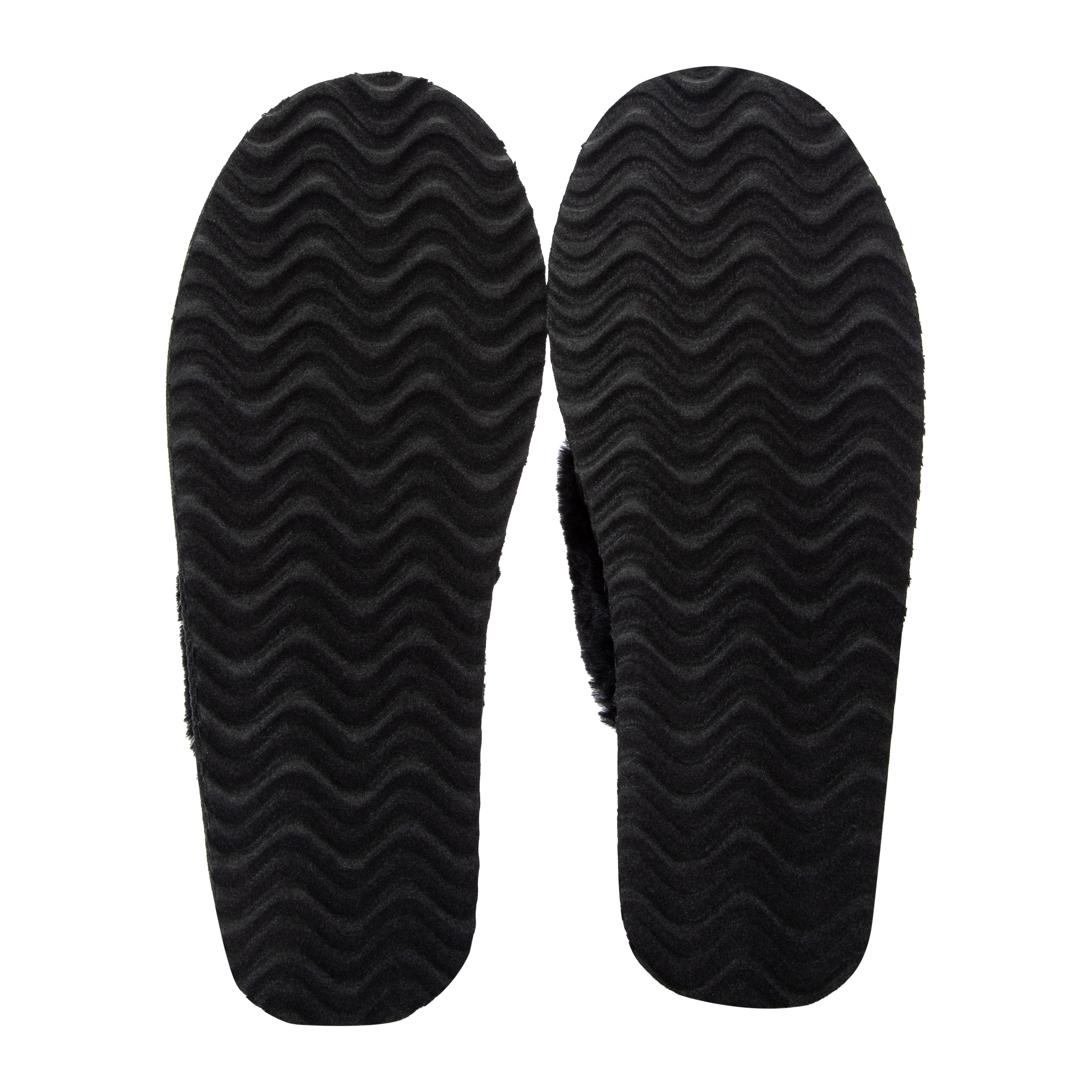 Ladies Fur-Lined Platform Mule Slippers