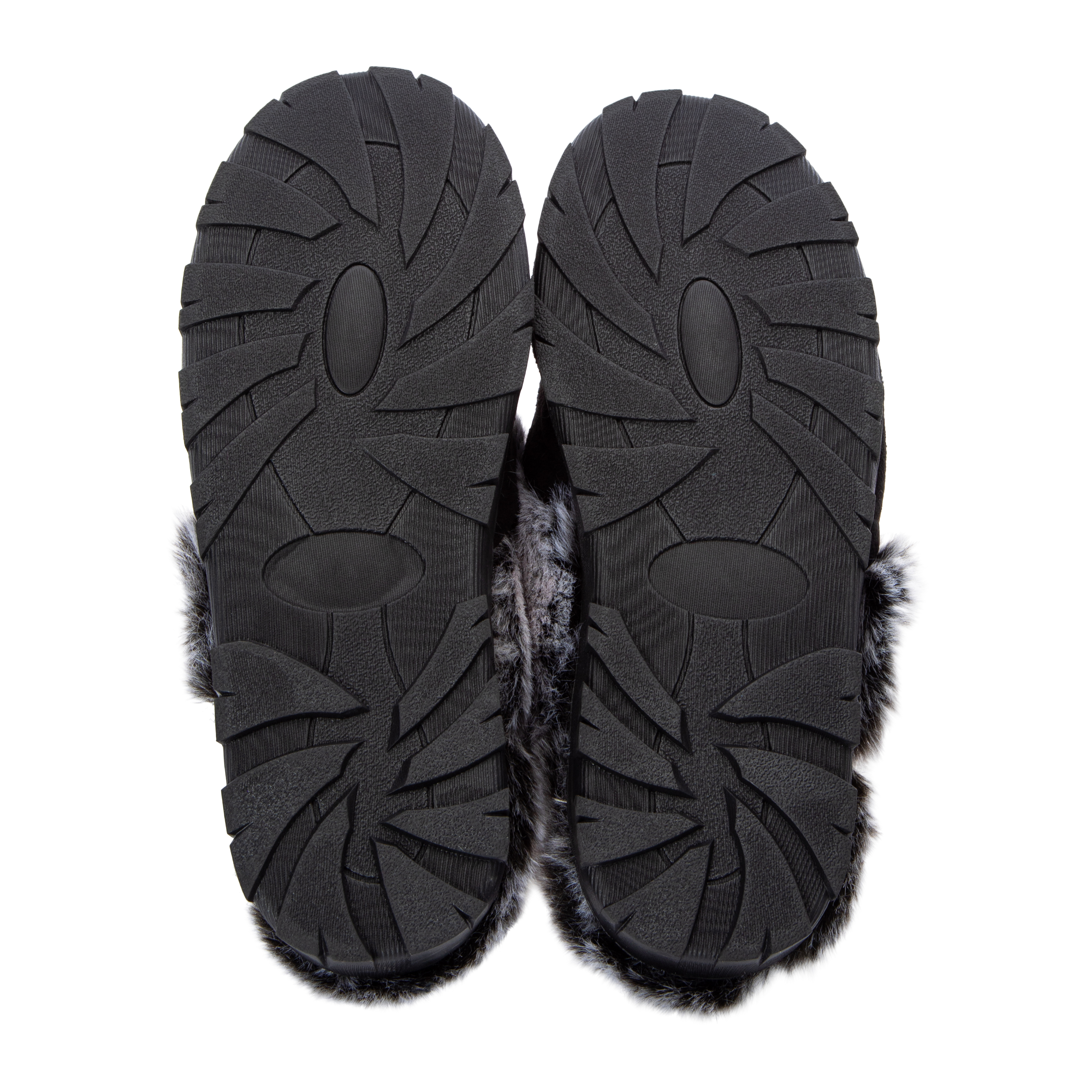 Ladies Faux Fur Lug Sole Scuff Slippers