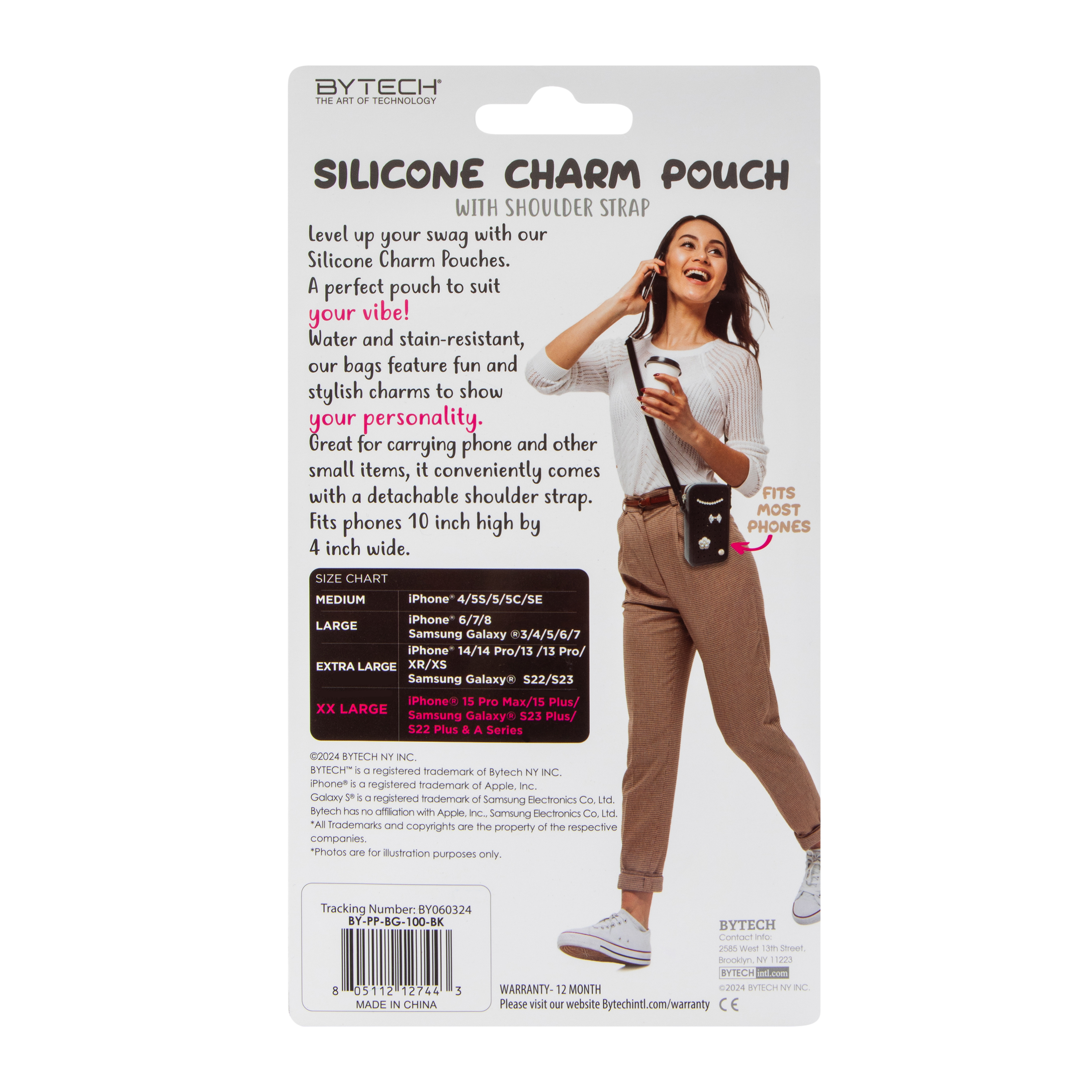 Pop Ins Silicone Phone Pouch With Strap - XXL