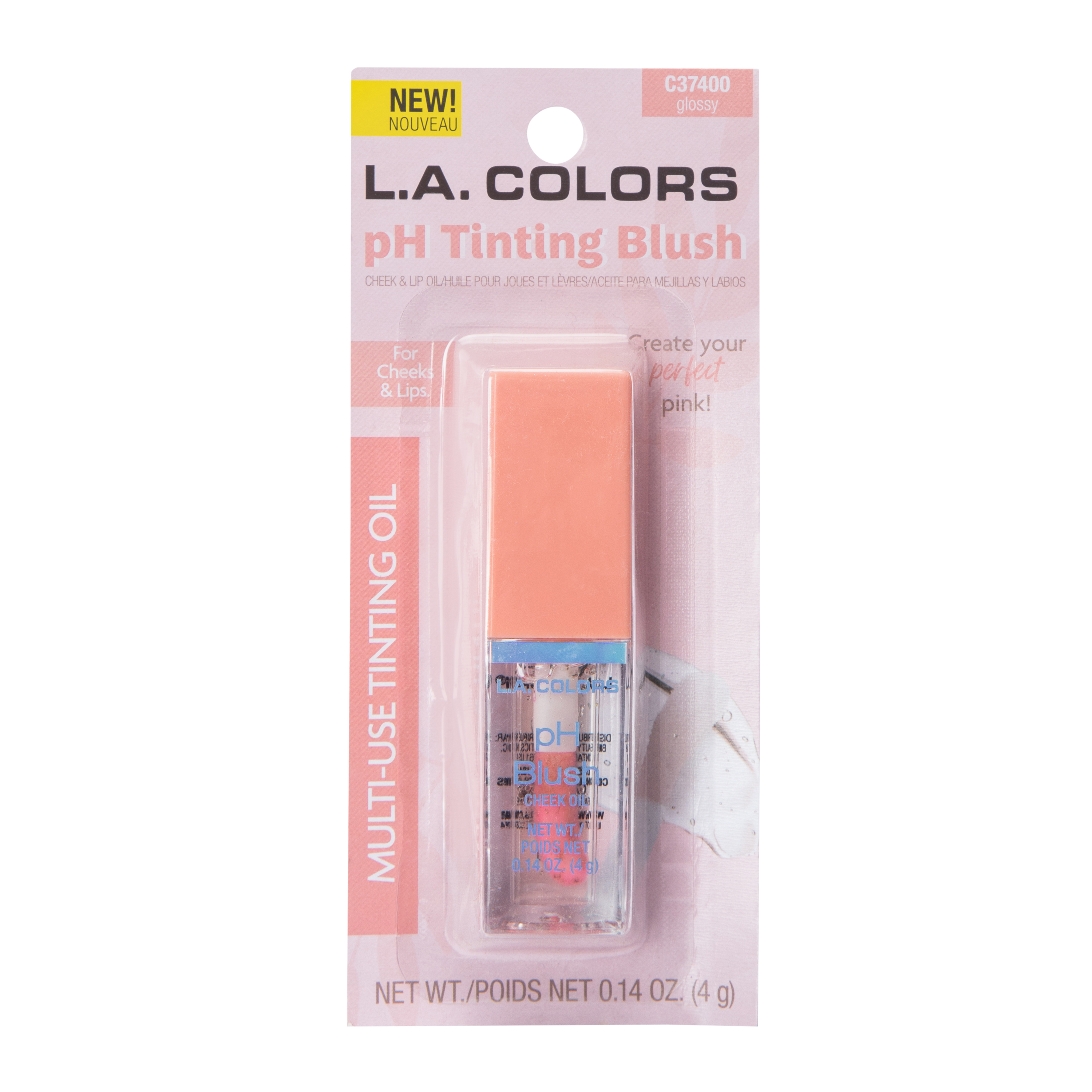L.A. Colors® pH Tinting Blush & Lip Oil 0.14oz - Glossy