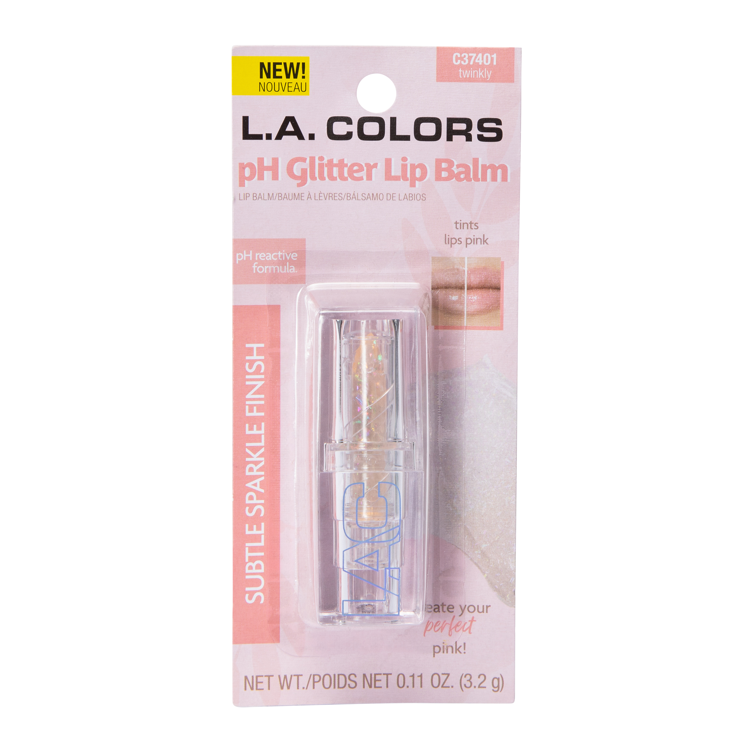 L.A. Colors® pH Glitter Lip Balm 0.11oz - Twinkly