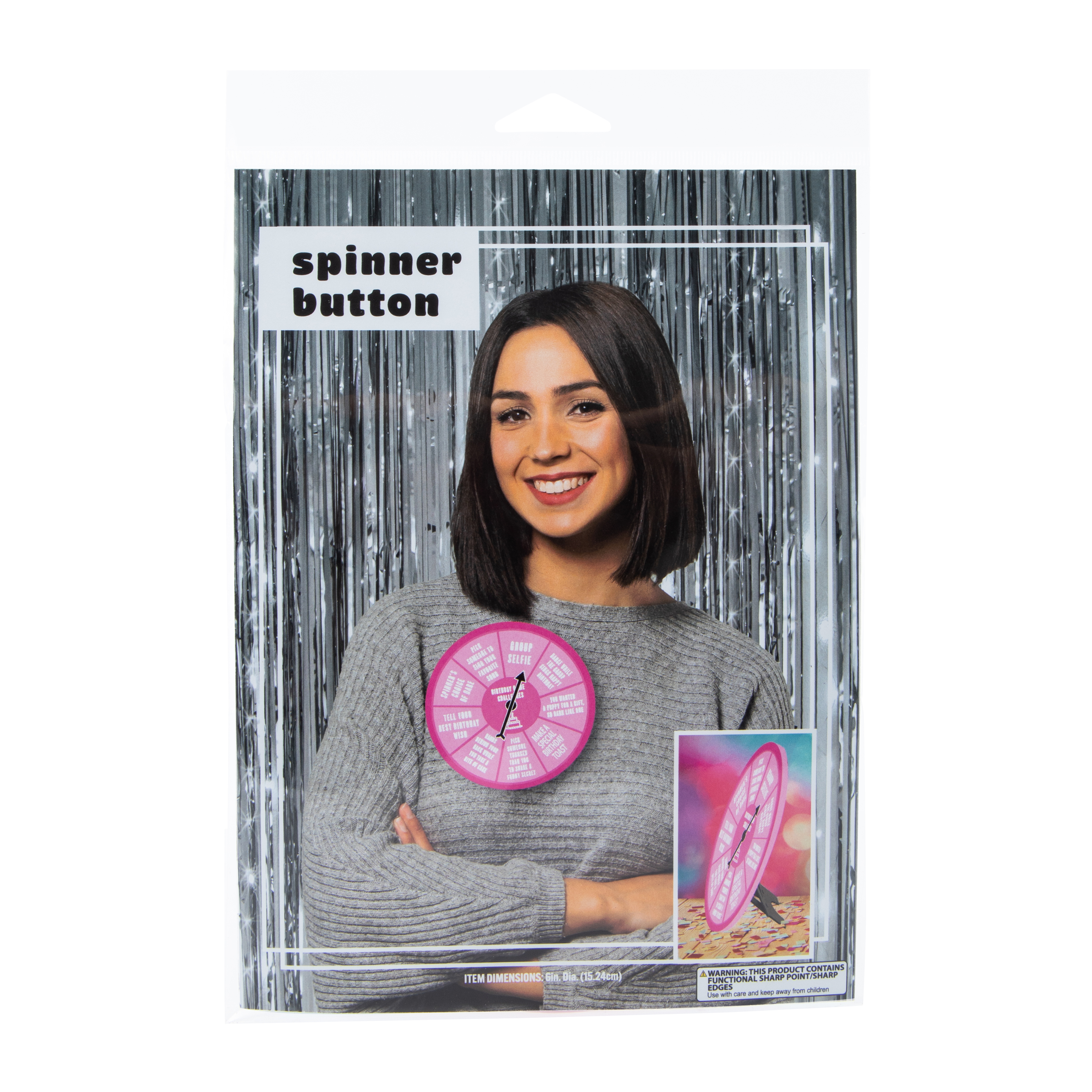 Spinner Birthday Button 6in