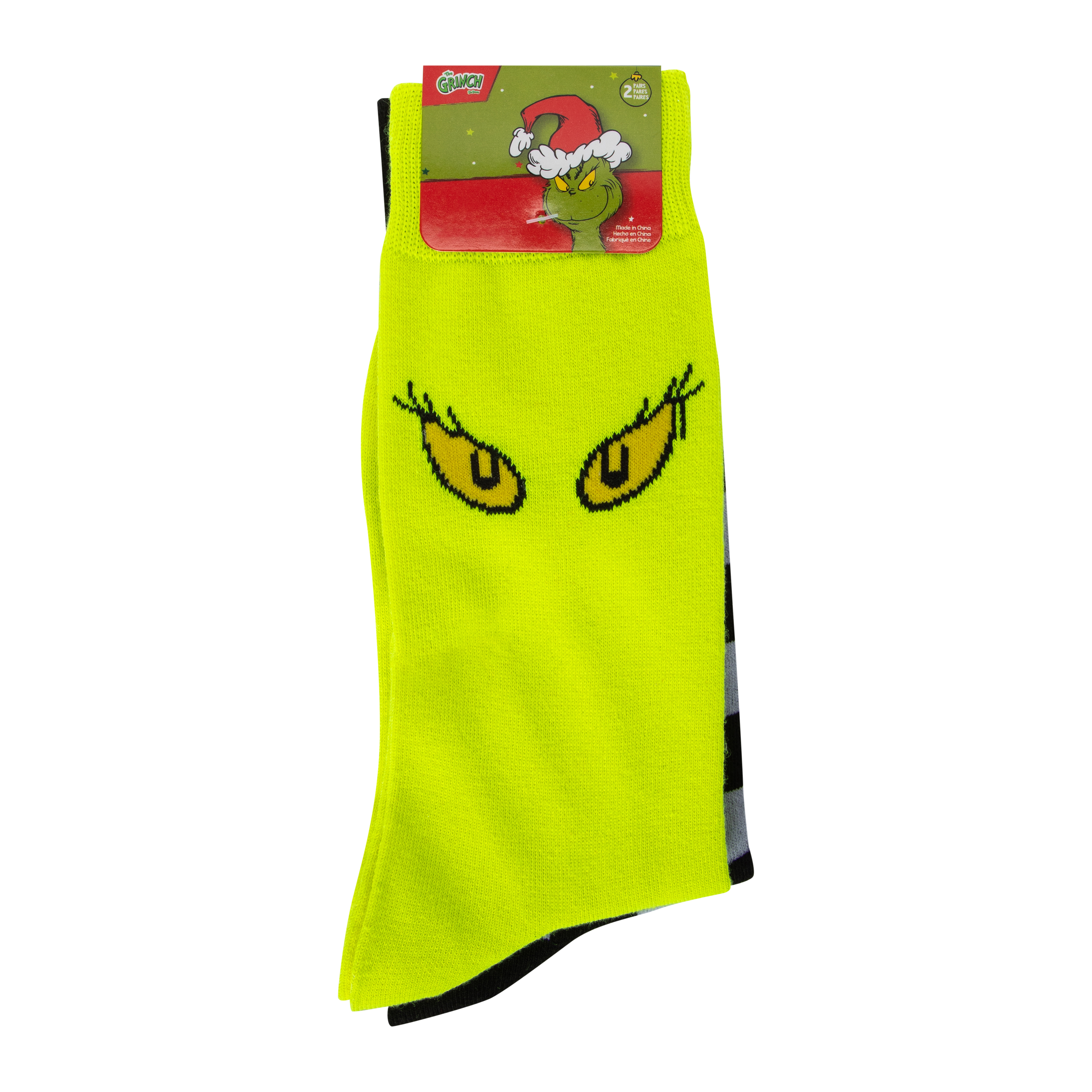 Dr. Seuss™ The Grinch Mens Crew Socks 2-Pack