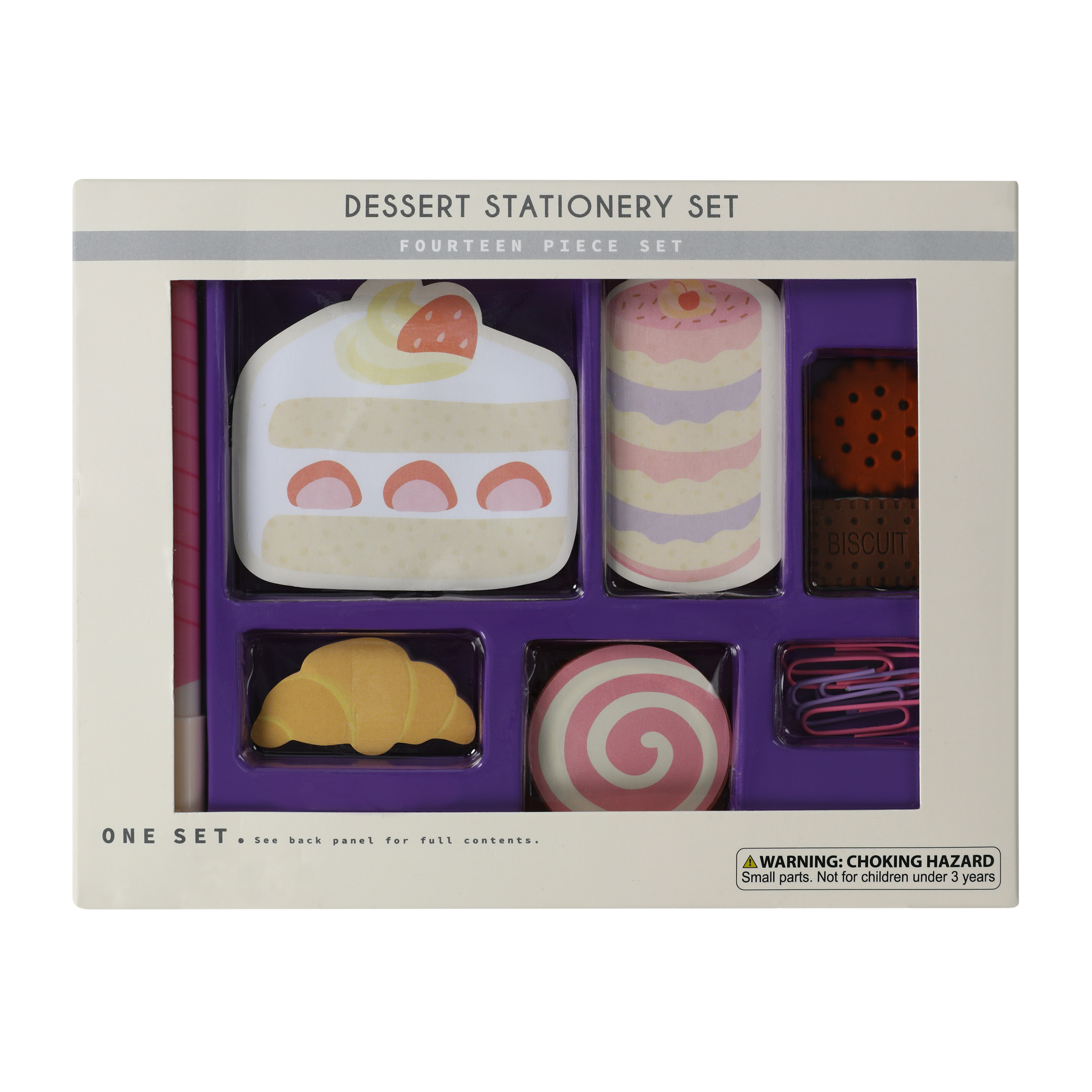 Food-Themed Stationery Set 14-Piece
