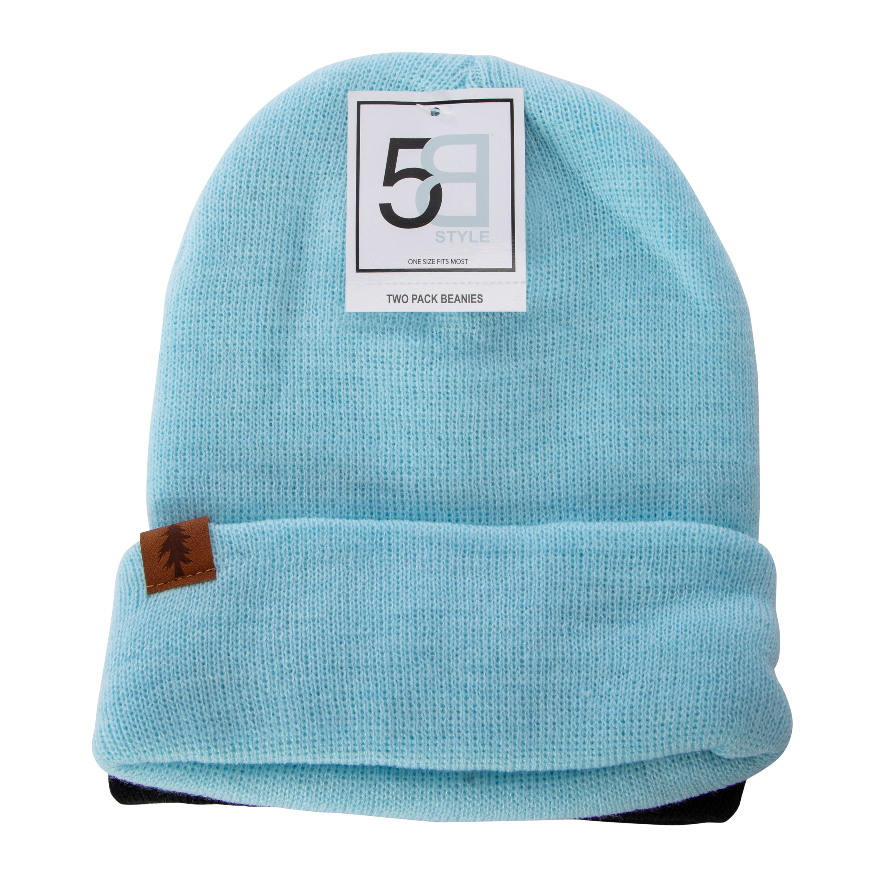 Solid Knit Beanie Hats 2-Count