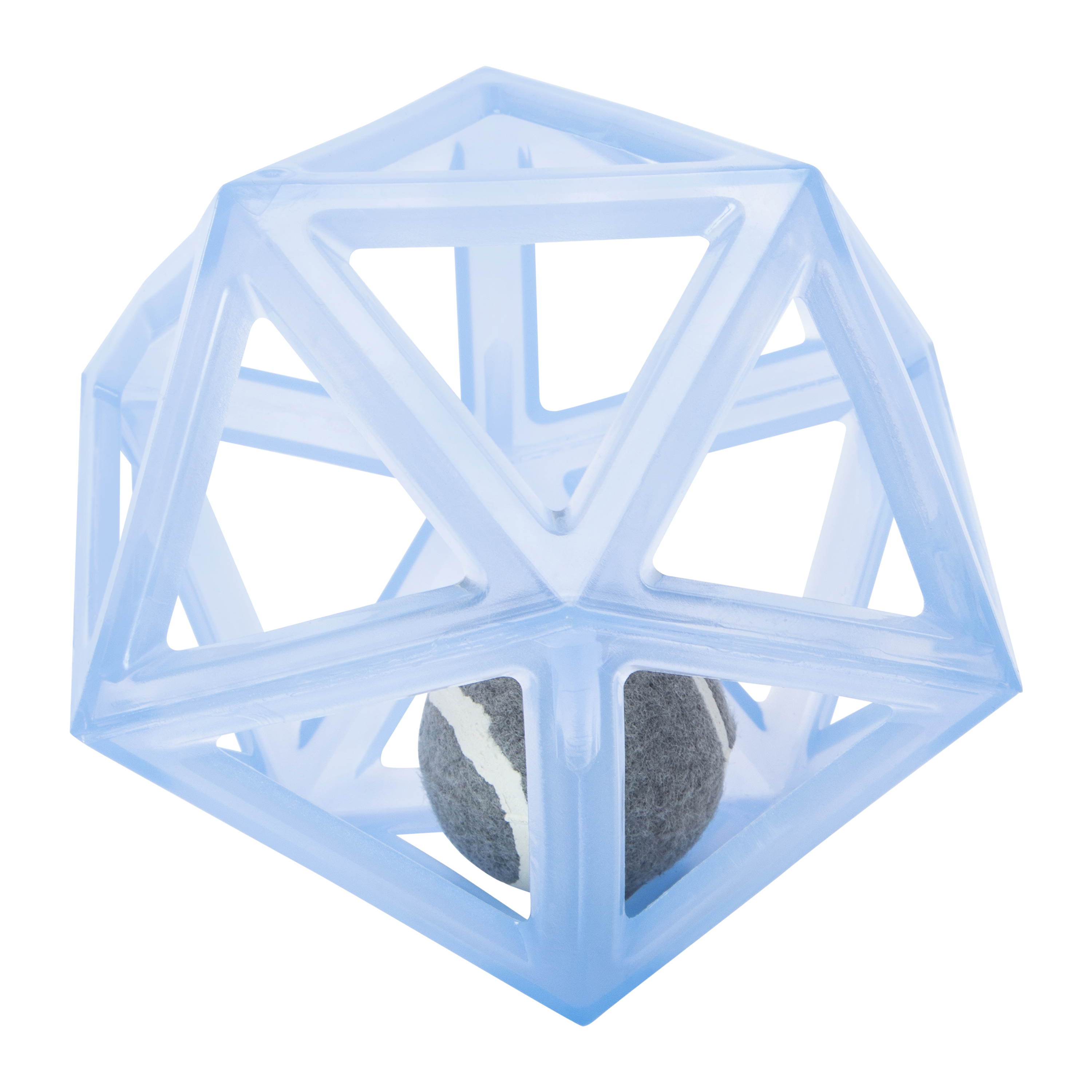 Hollow Geometric Dog Toy With Ball 5.5in x 5.75in