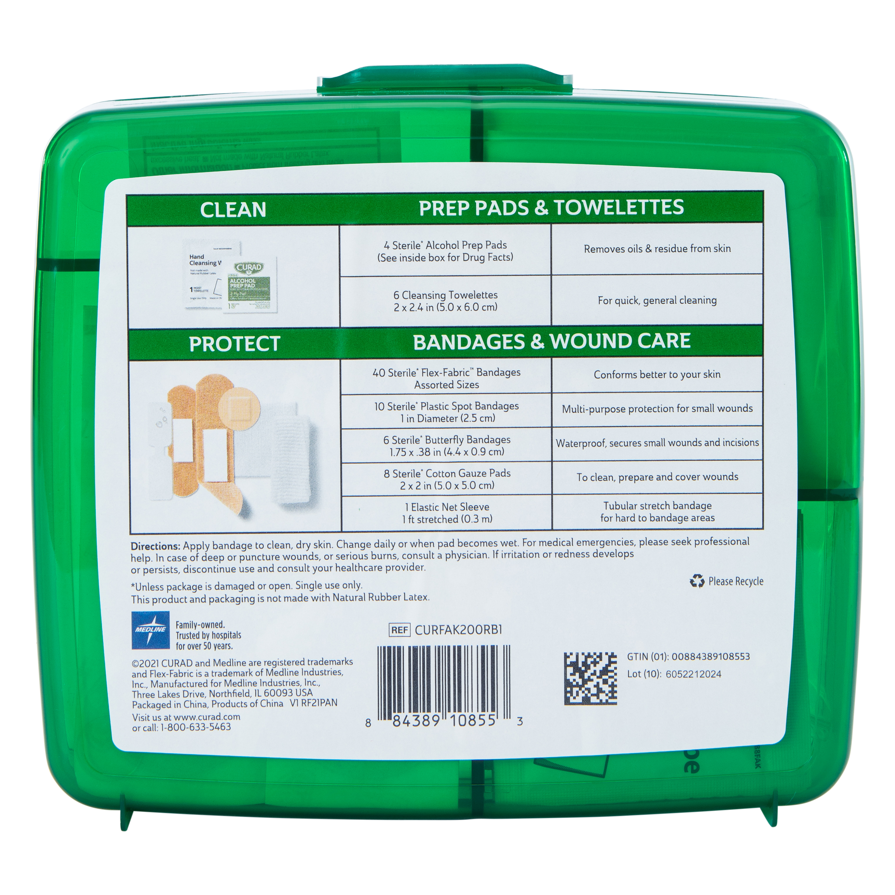 Curad® Compact First Aid Kit 75-Piece