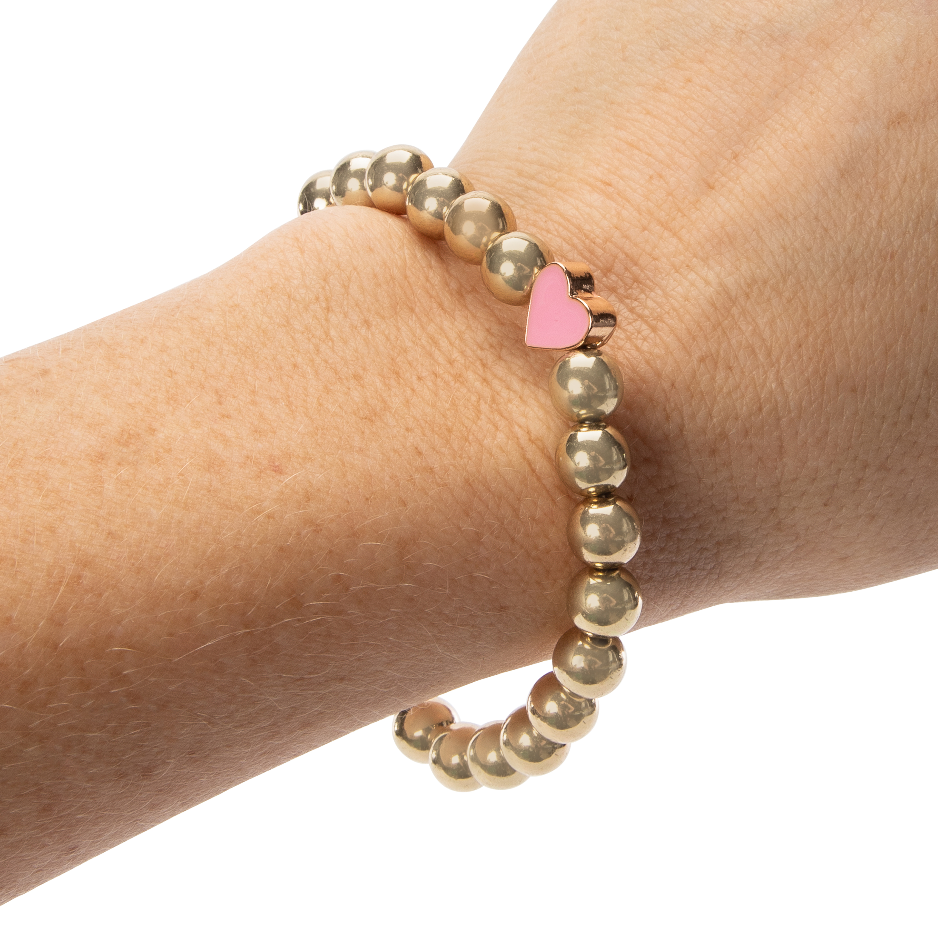 Gold Beaded Heart Bracelet