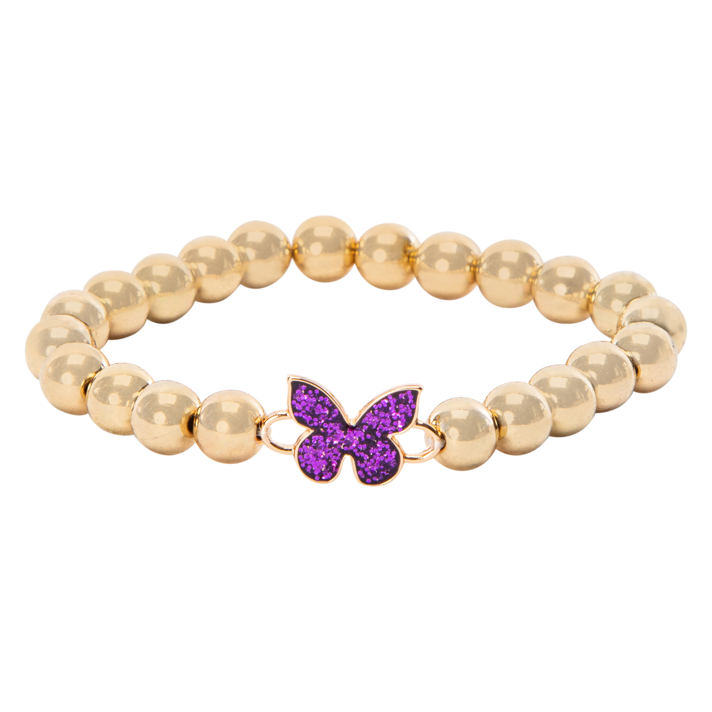 Gold Beaded Butterfly Bracelet