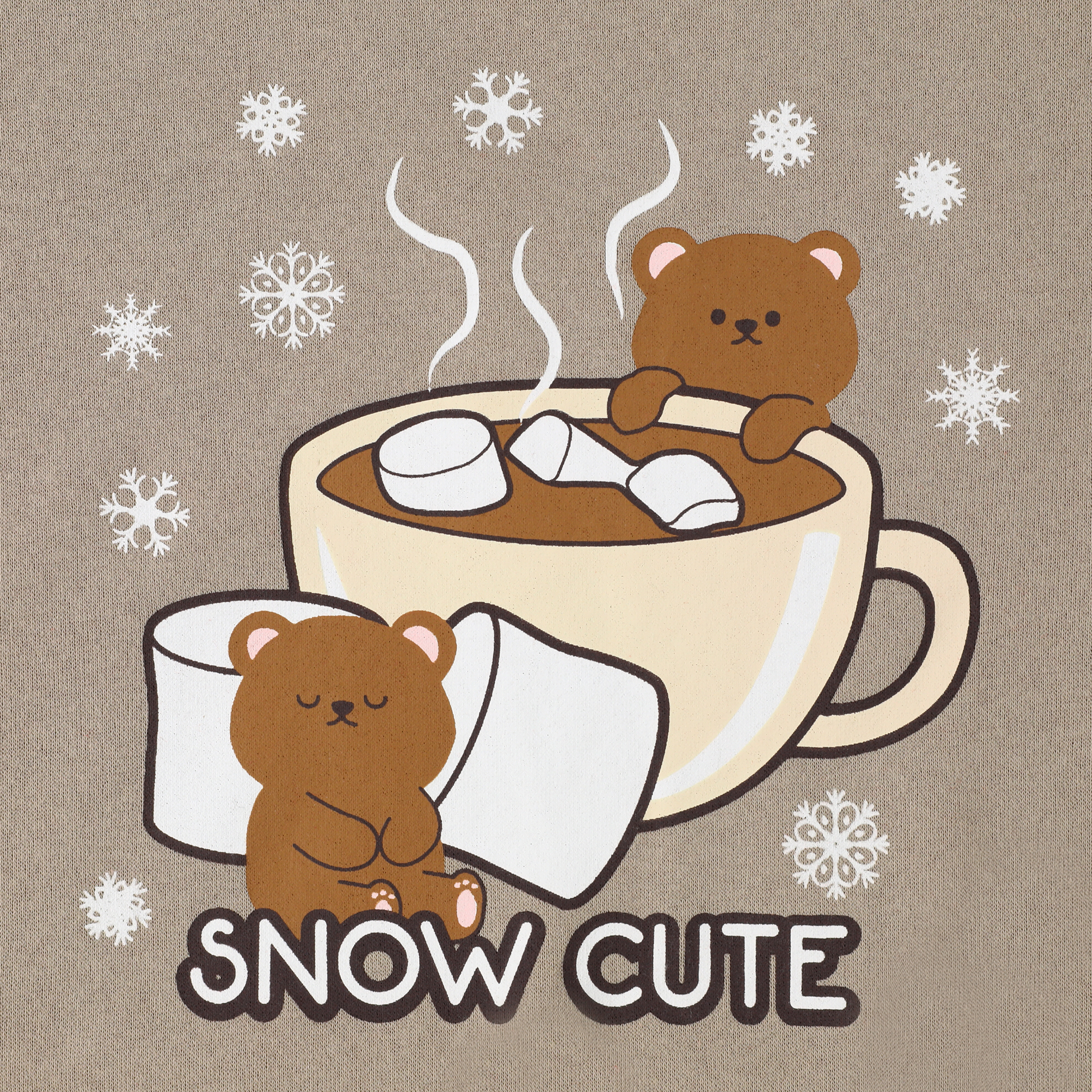 Cute Holiday Graphic Seam Sweatshirt