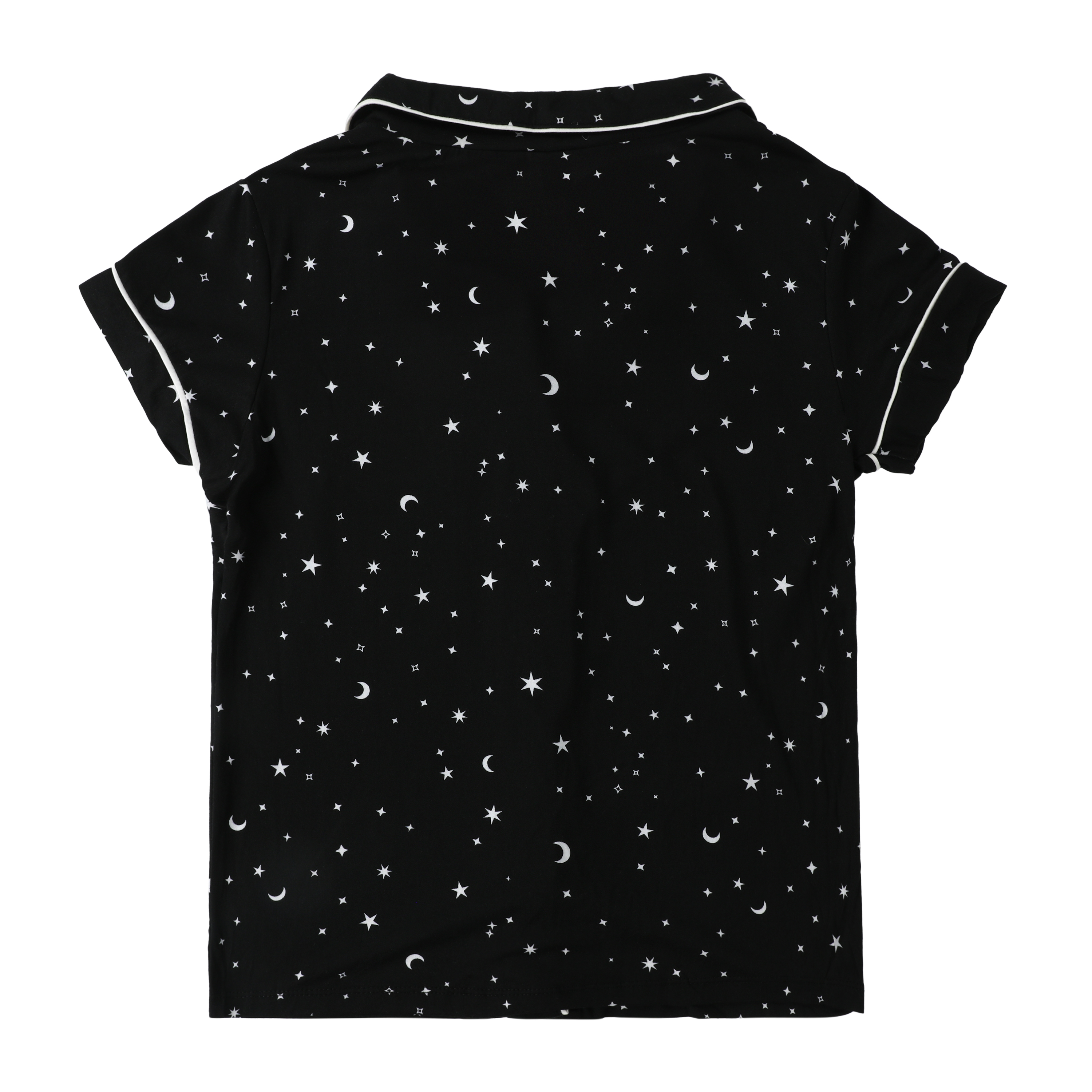 Short-Sleeve Button-Up Pajama Top