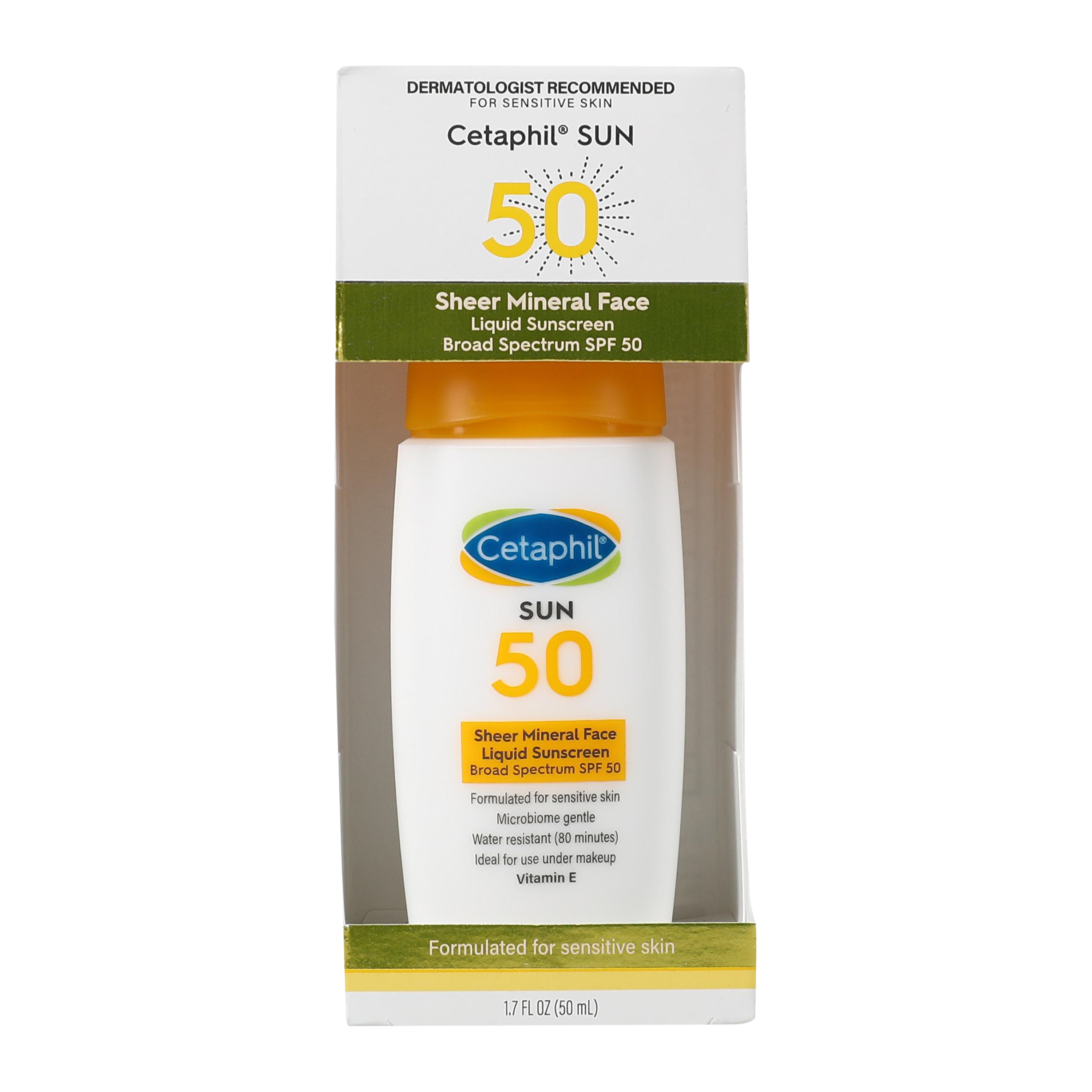 Cetaphil® Sheer Mineral Face Liquid Sunscreen SPF 50 1.7oz
