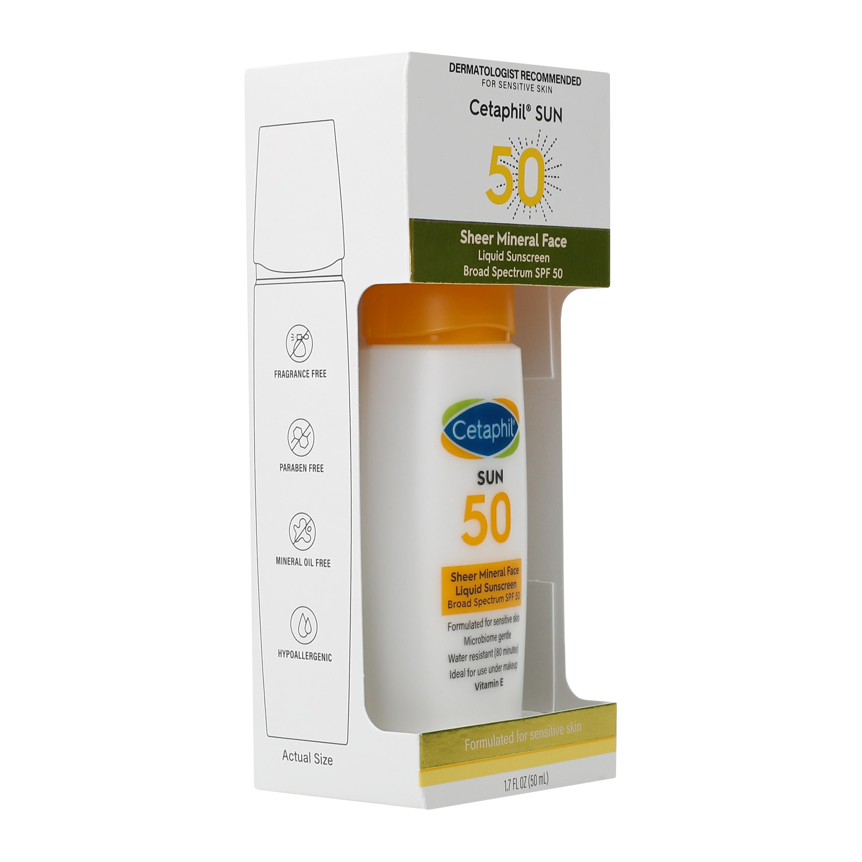 Cetaphil® Sheer Mineral Face Liquid Sunscreen SPF 50 1.7oz