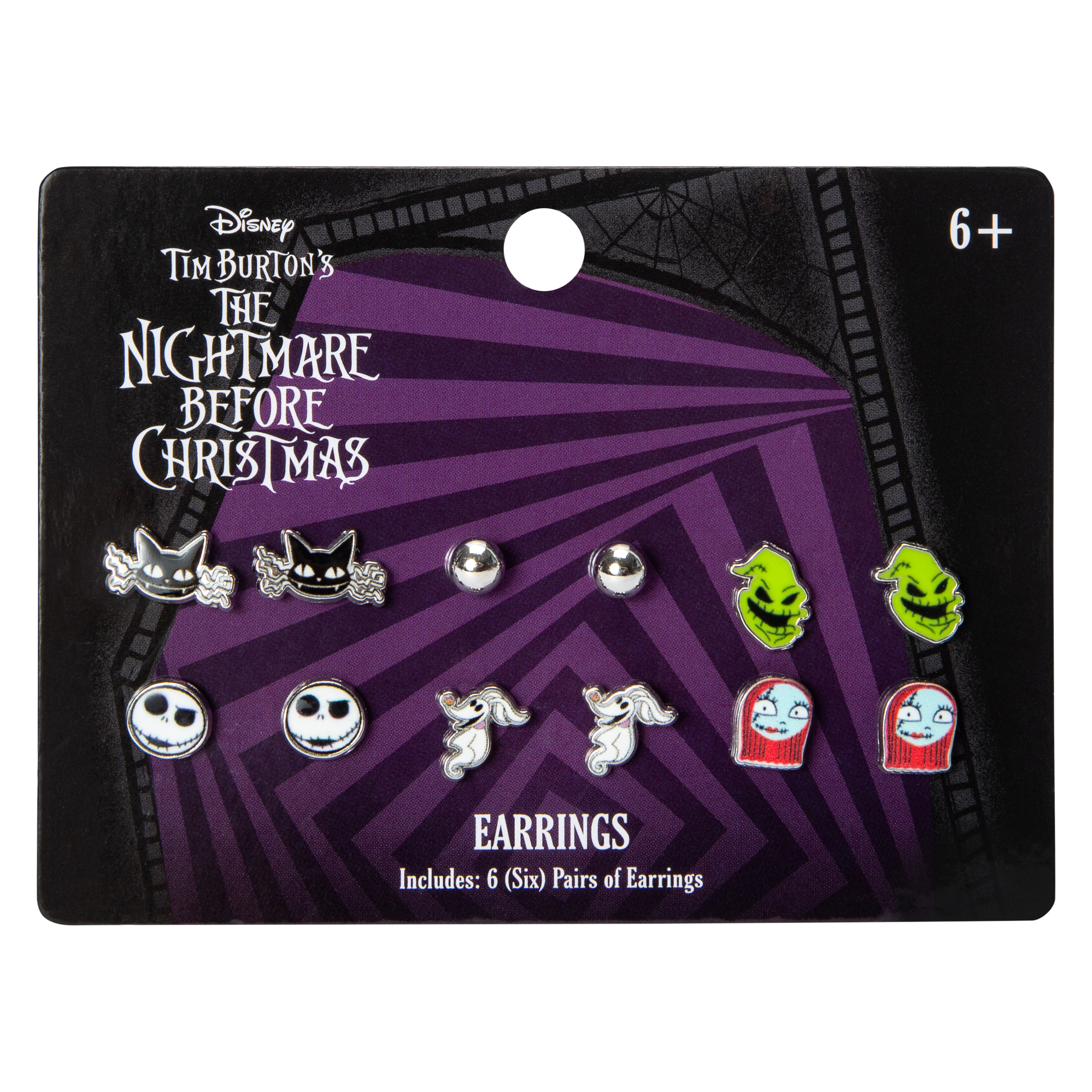 The Nightmare Before Christmas Earrings, 6 Pairs