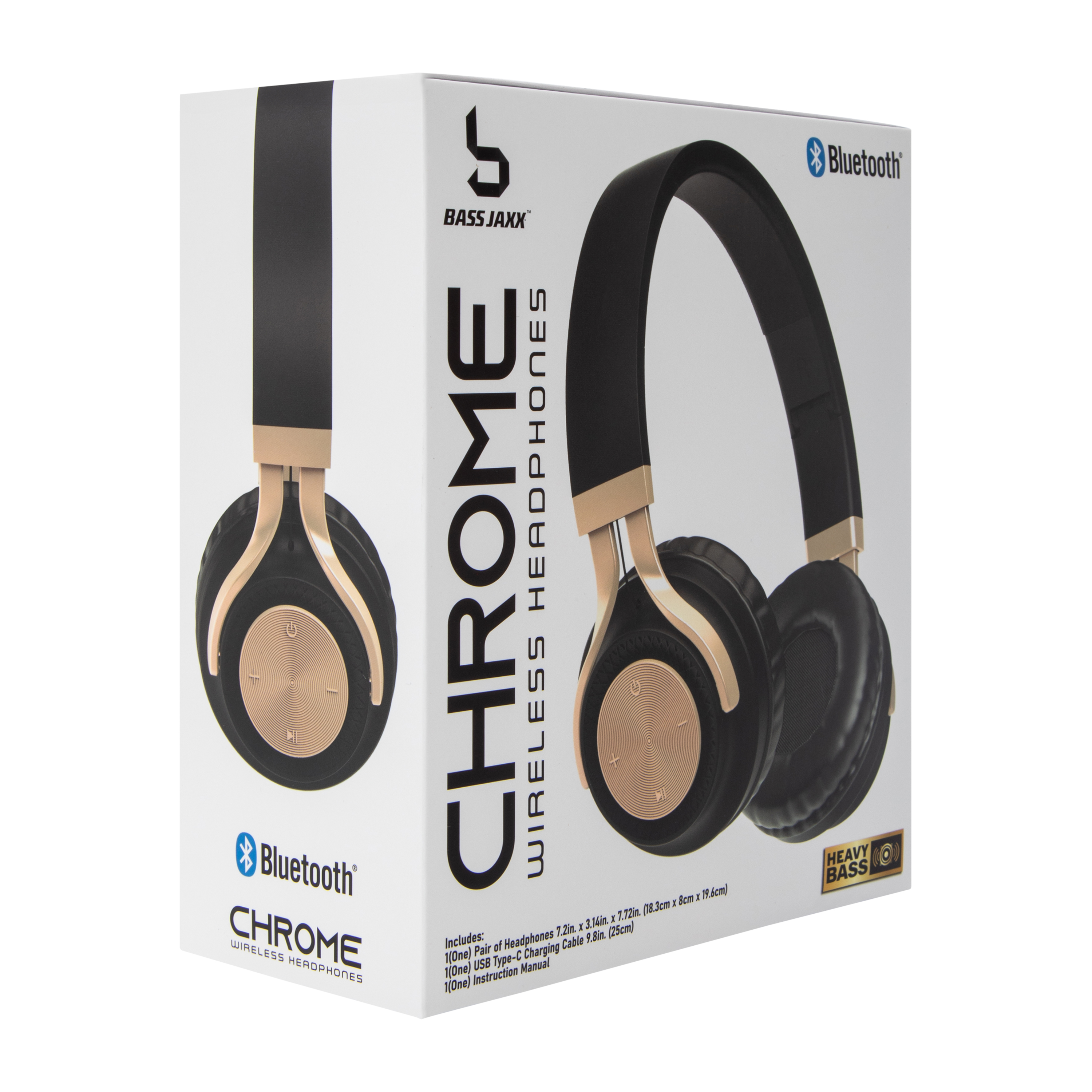 Bass Jaxx™ Chrome Wireless Headphones