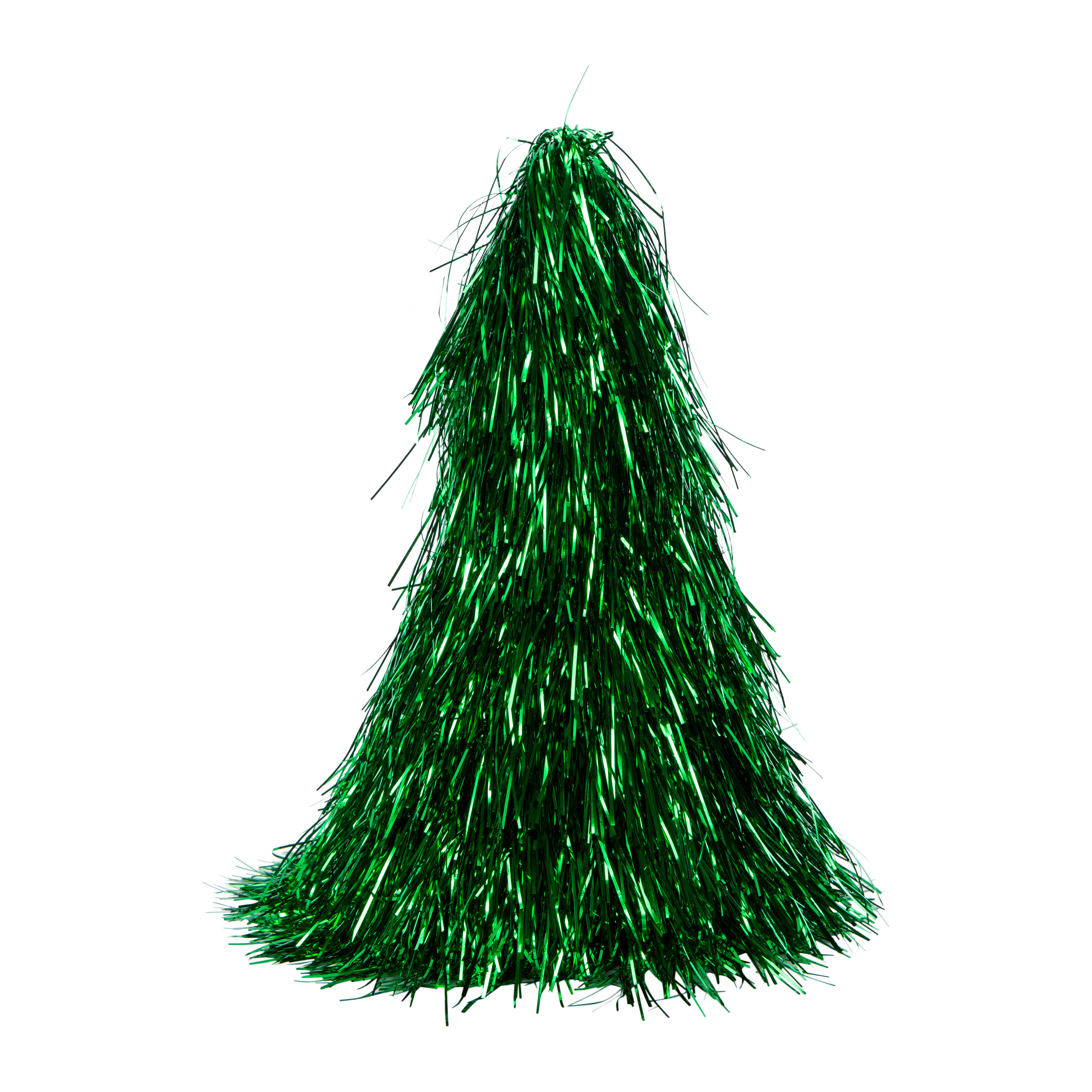 Small Tinsel Cone Christmas Tree 7.87in x 9.8in