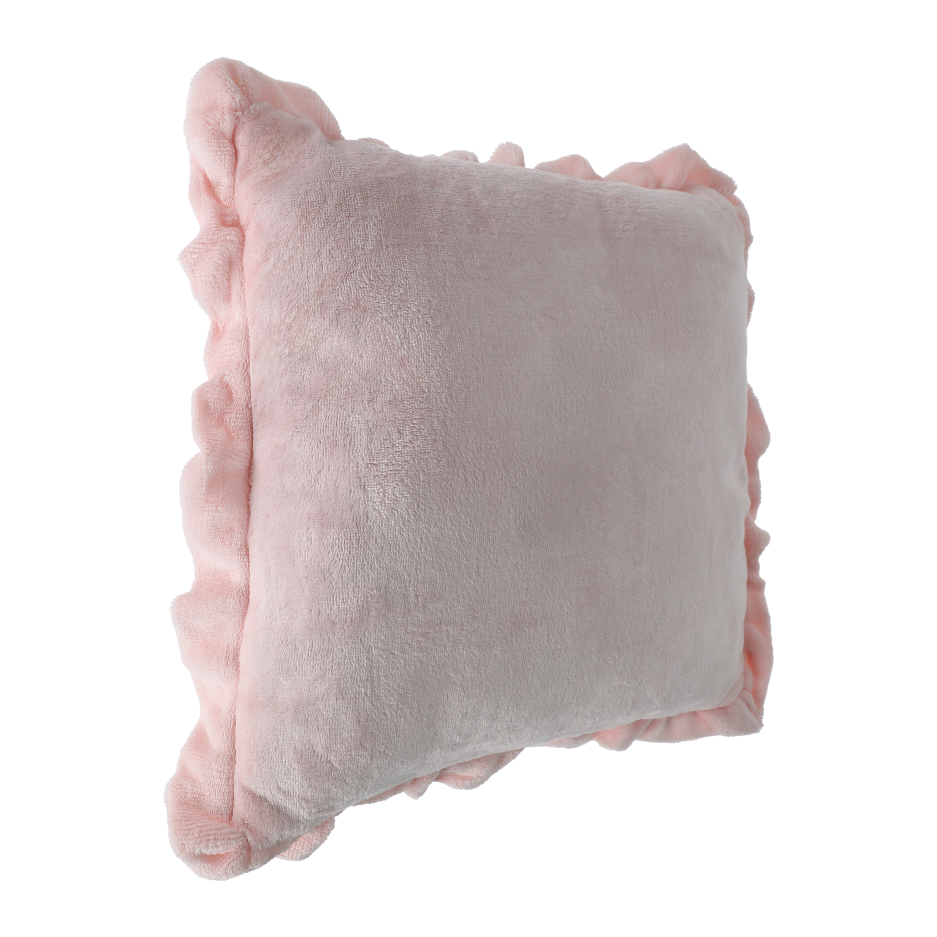 Pink Ruffle Throw Pillow 16in x 16in