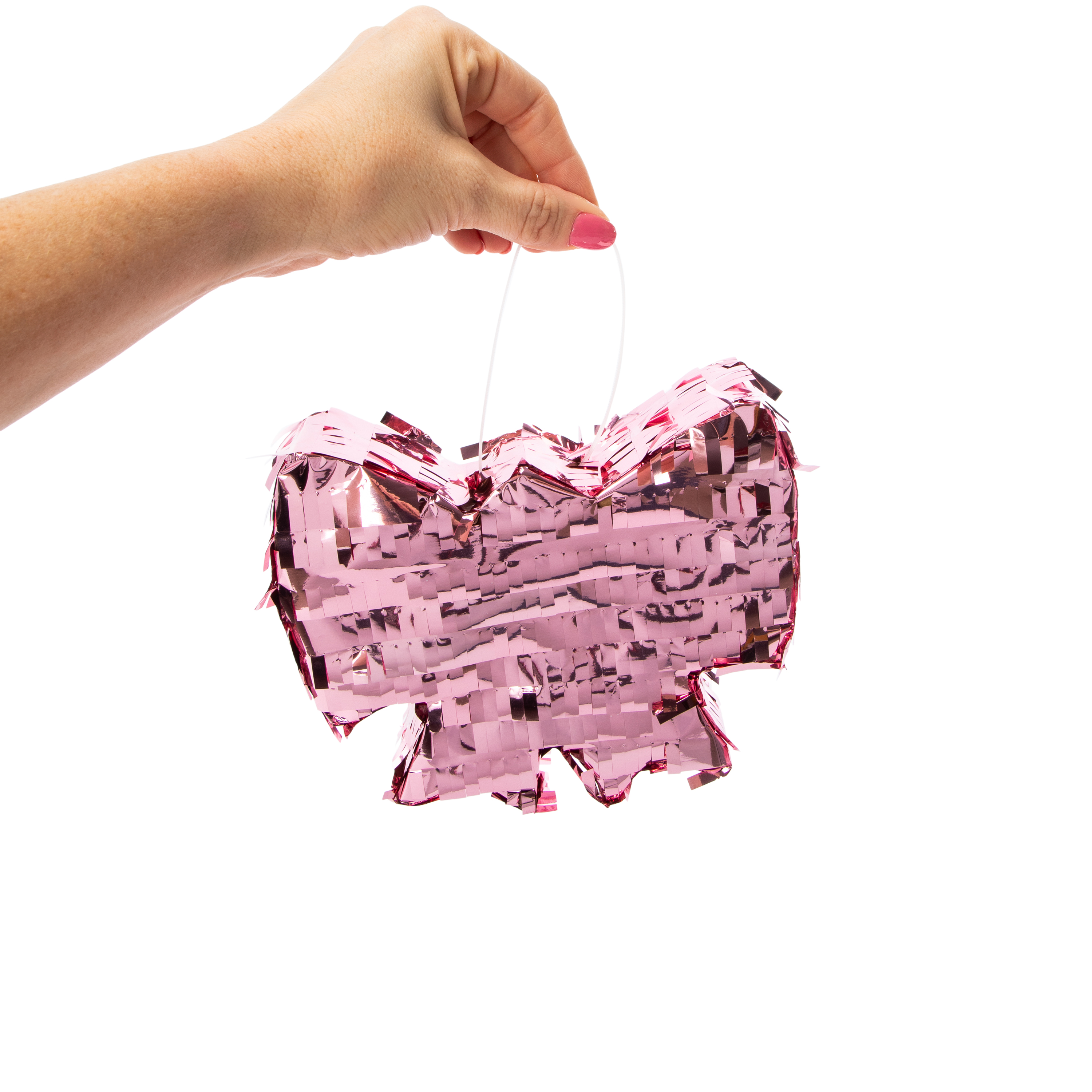 Mini Bow Pinata 7in x 5.9in - Pink