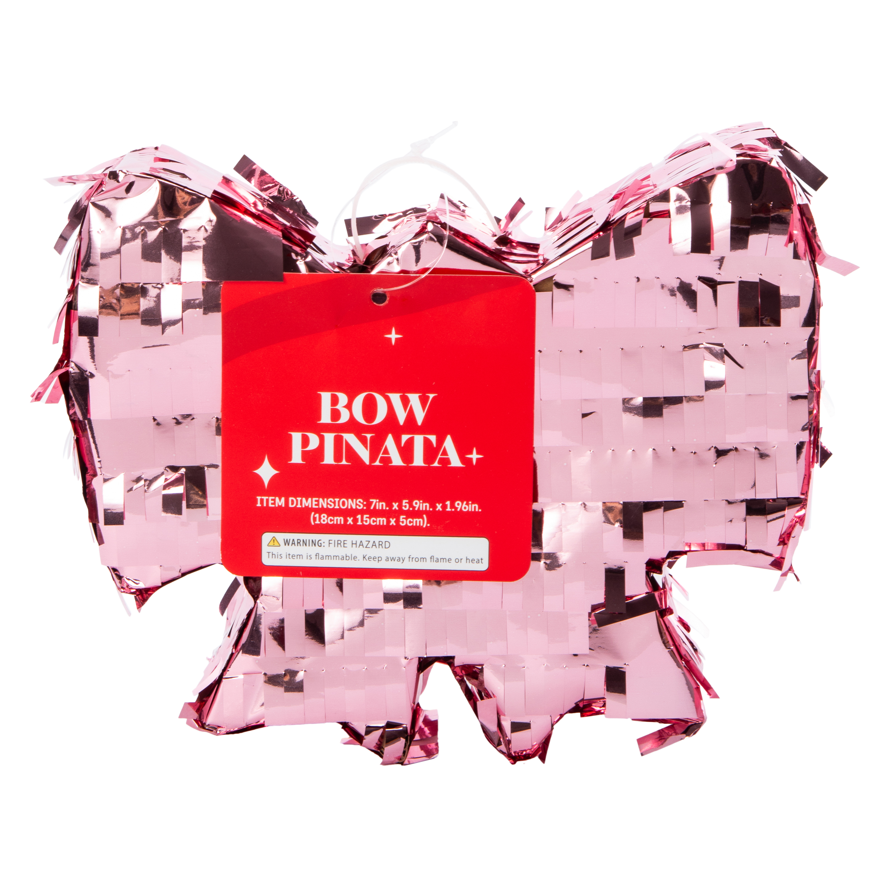 Mini Bow Pinata 7in x 5.9in - Pink