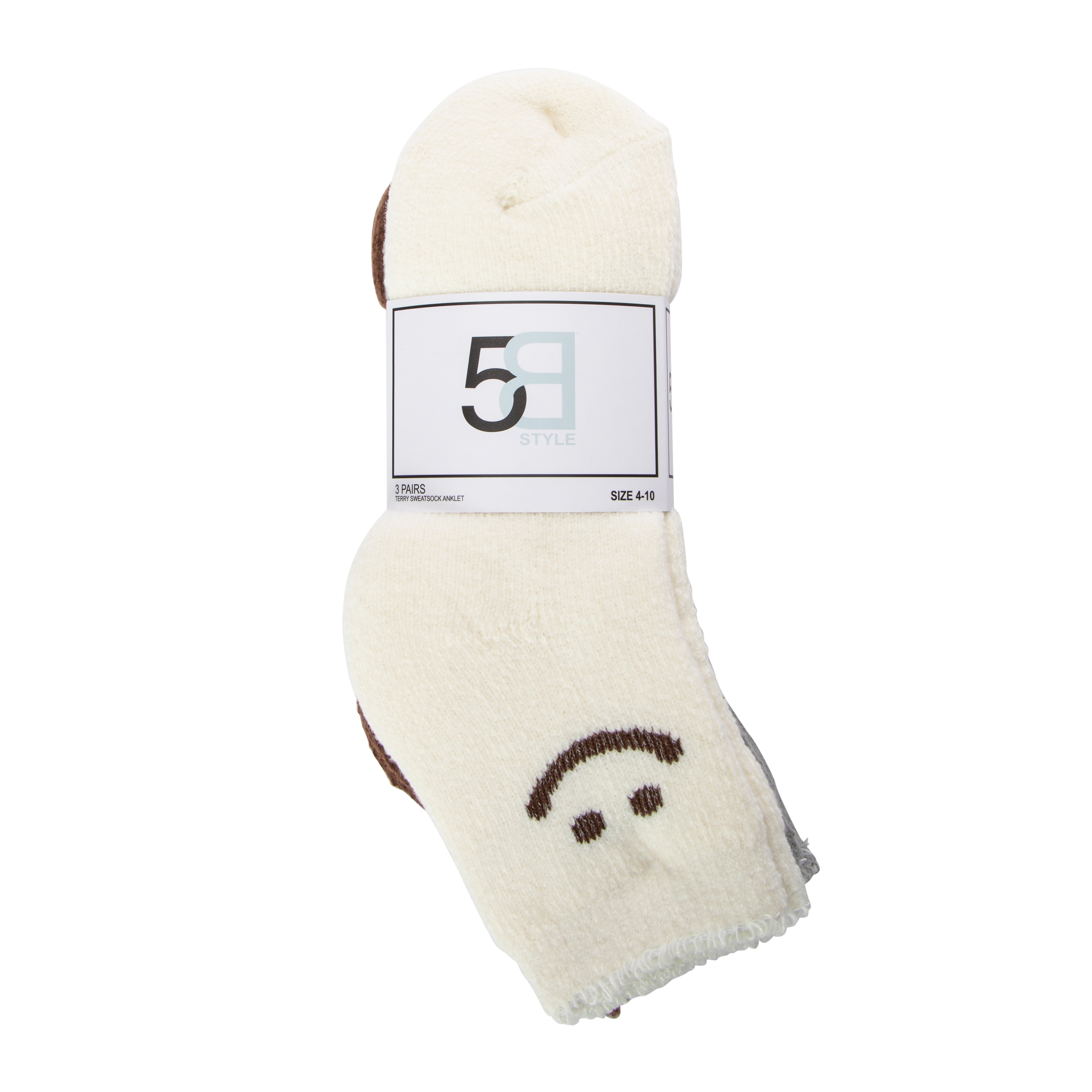 Ladies Terry Sweatshirt Socks 3-Pack