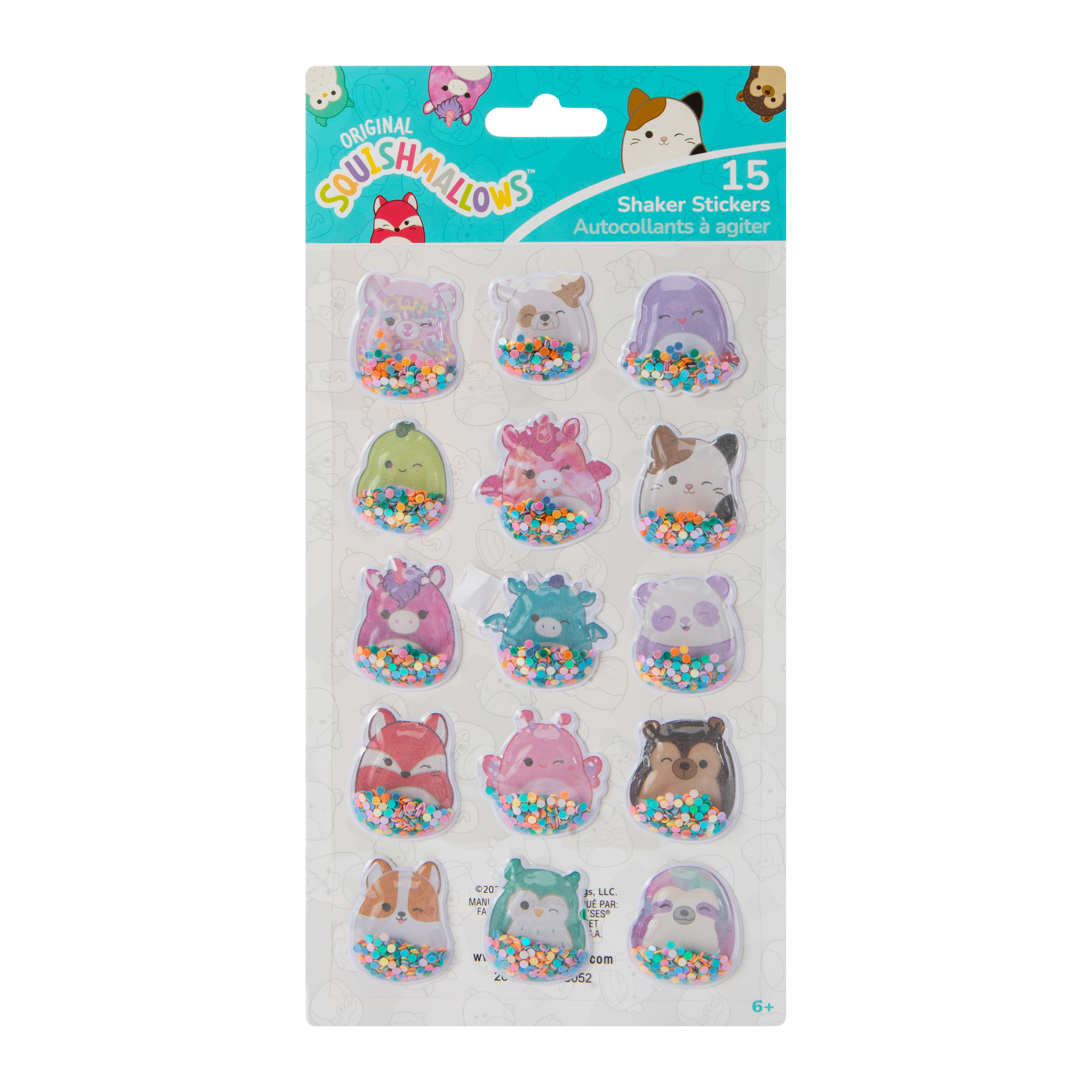 Squishmallows™ Shaker Stickers 15-Count