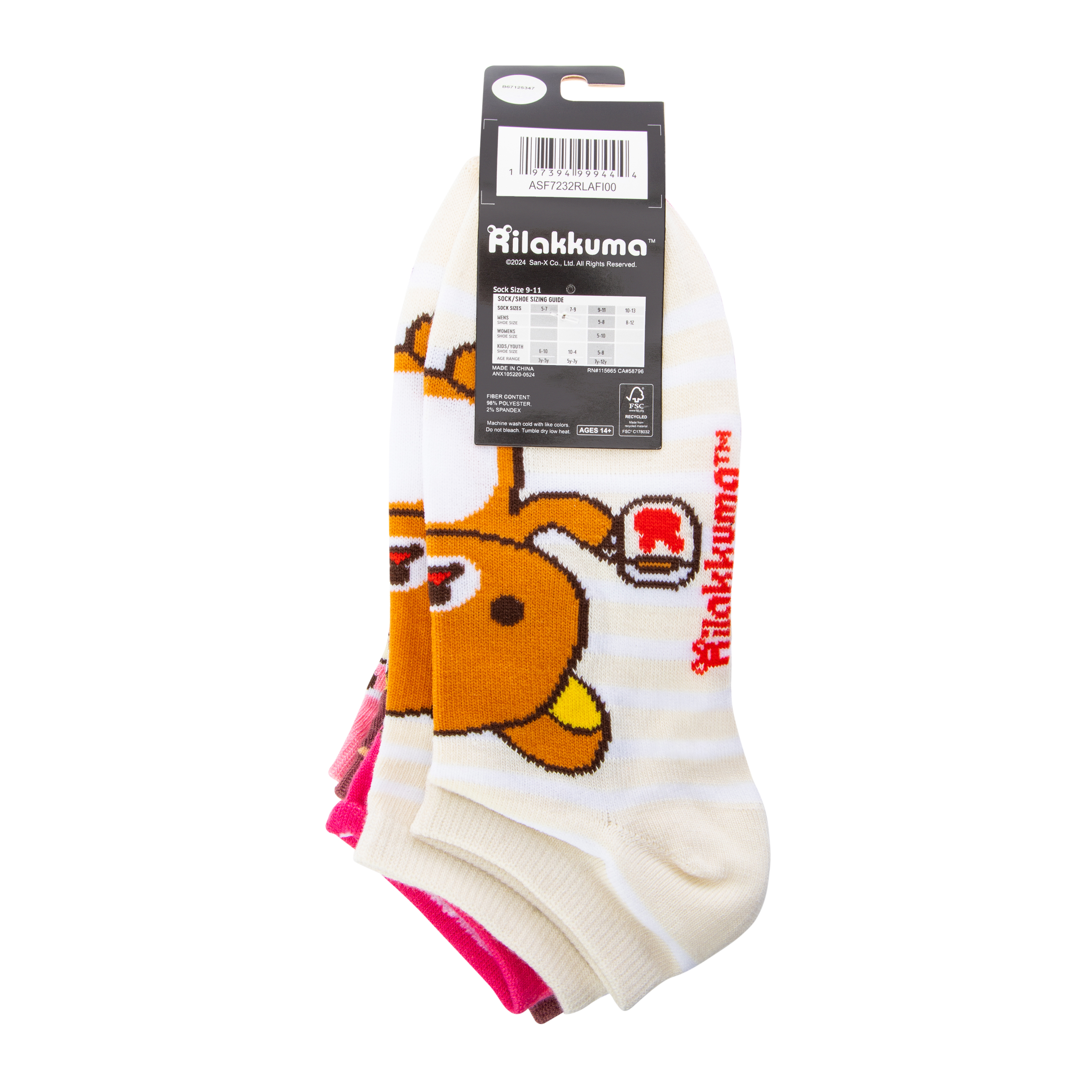 Rilakkuma™ Ladies Ankle Socks 5-Pack