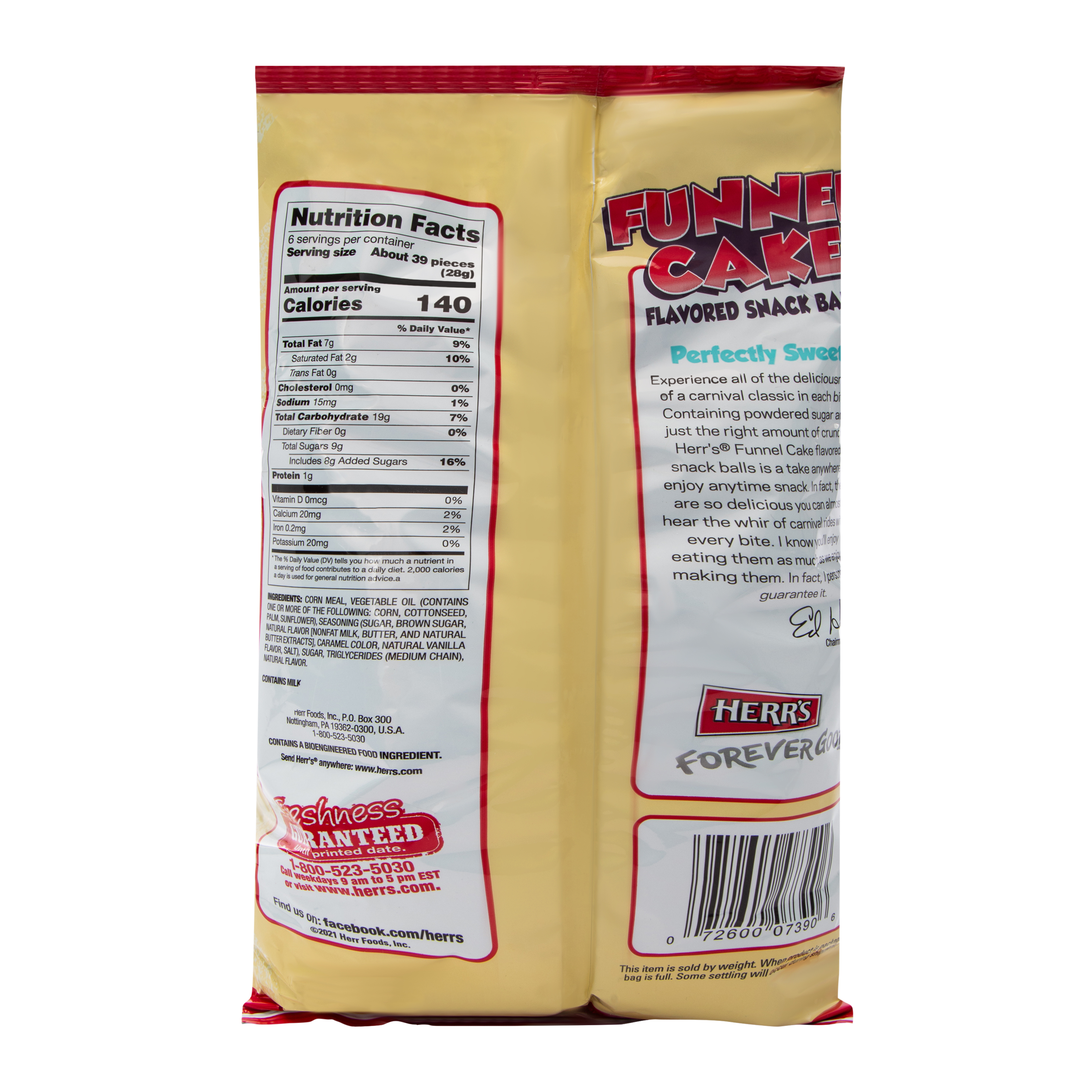 Herr's® Funnel Cake Flavored Snack Balls 6oz