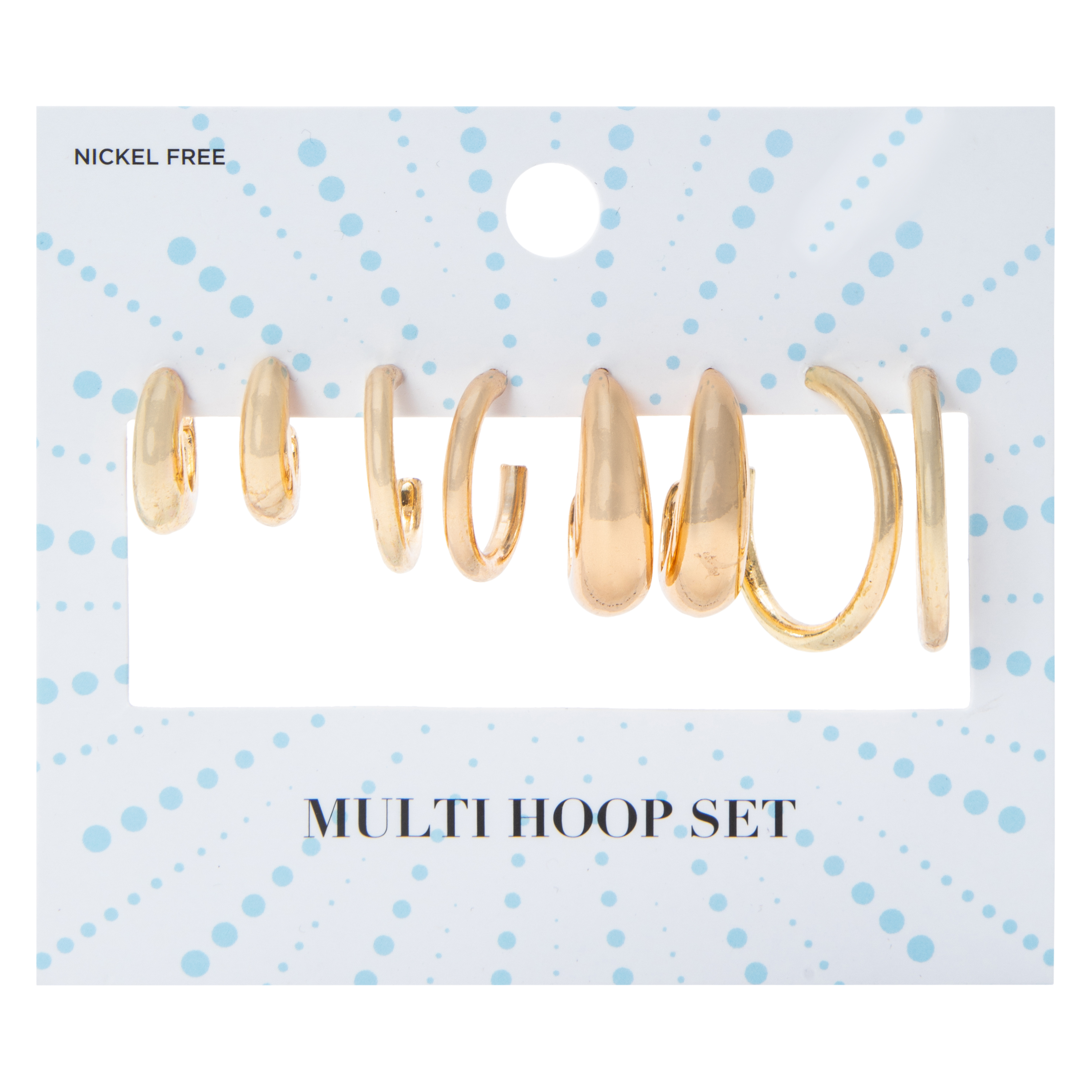 Gold Multi-Hoop Earring Set 4-Pack