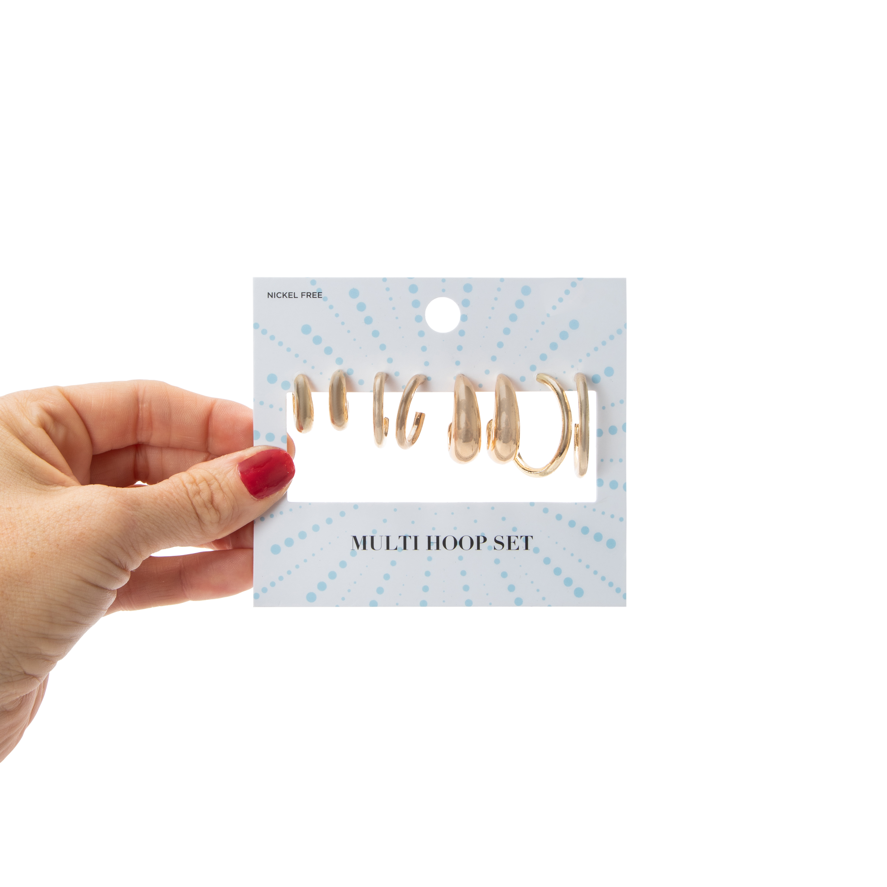 Gold Multi-Hoop Earring Set 4-Pack