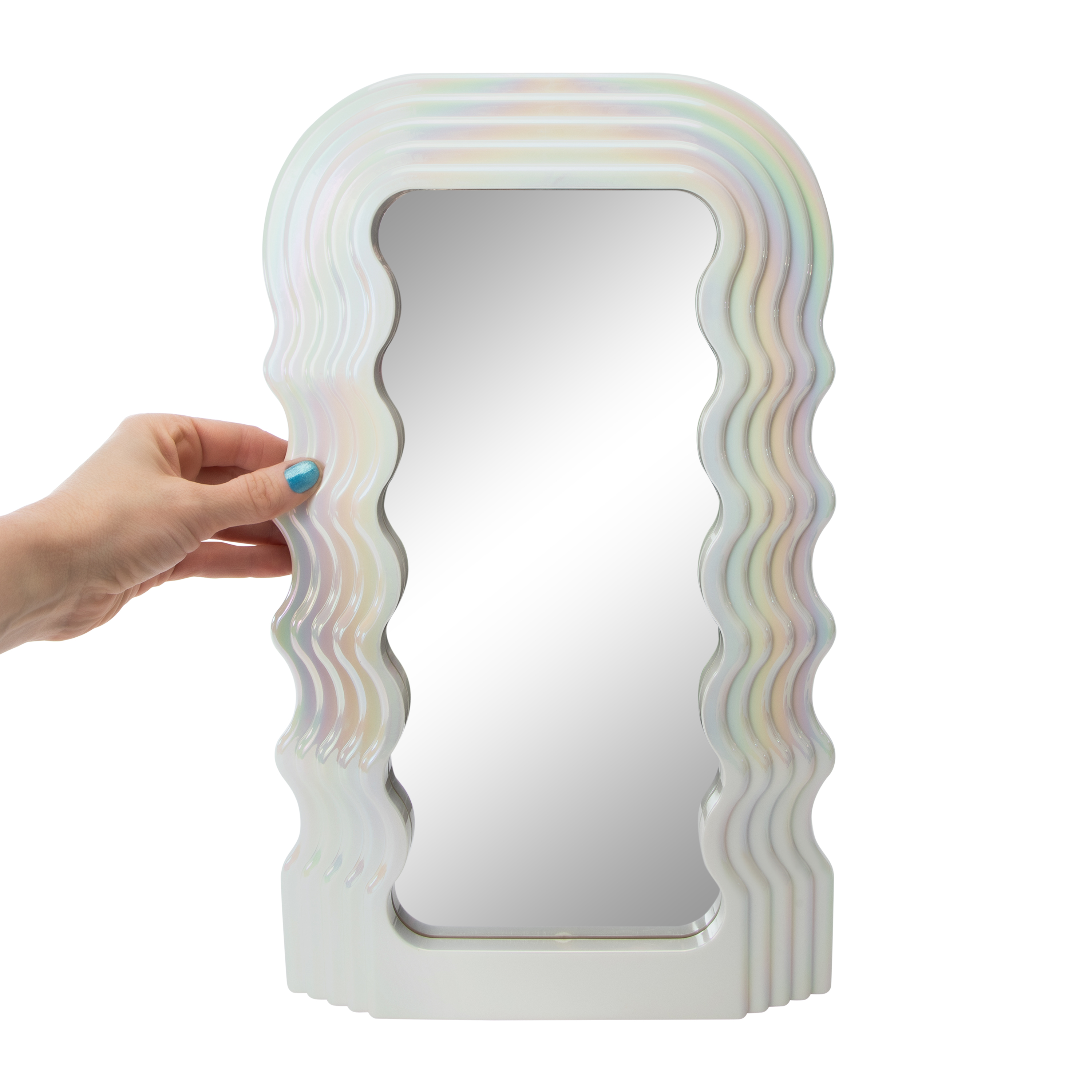 Iridescent Wavy Mirror