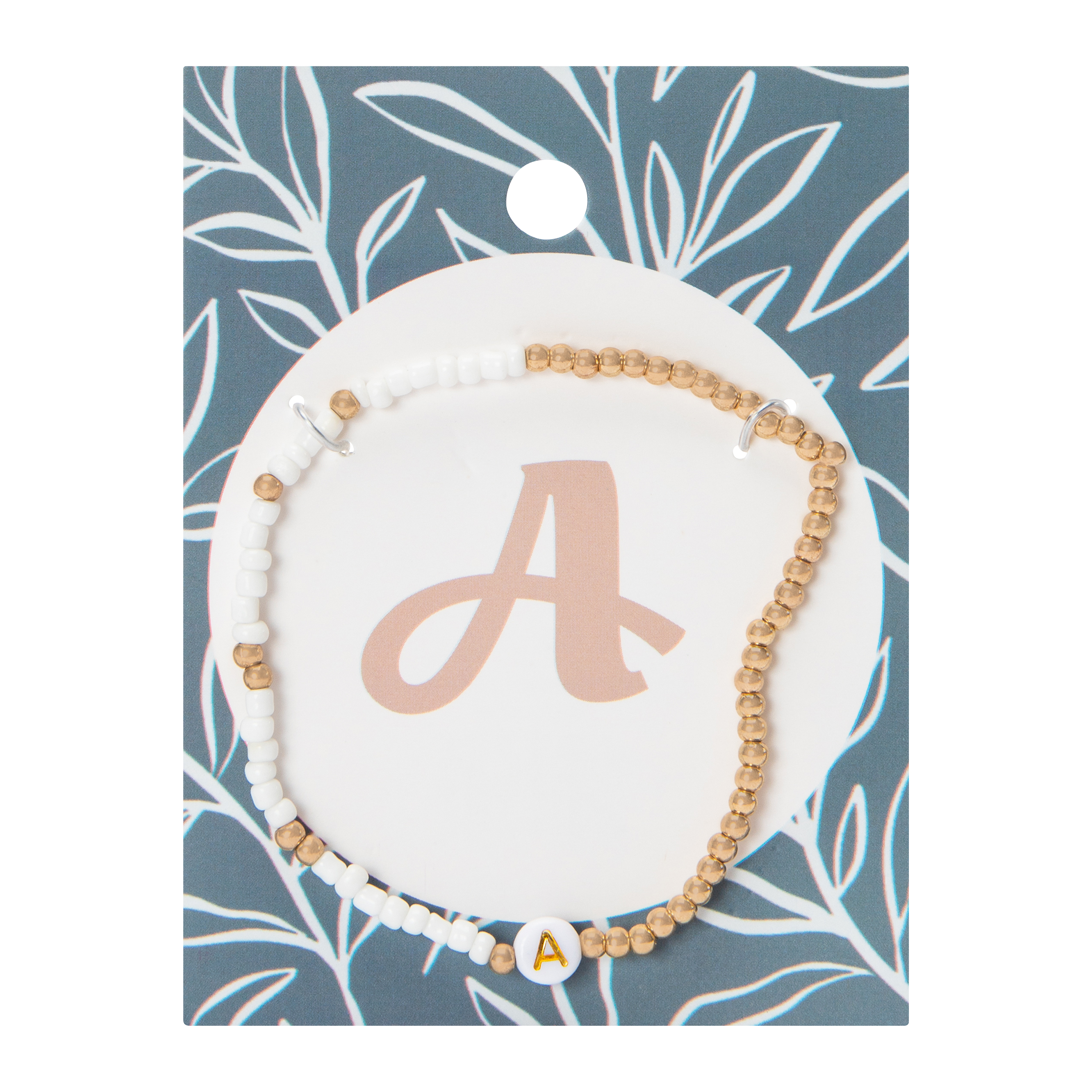 Initial Beaded Bracelet