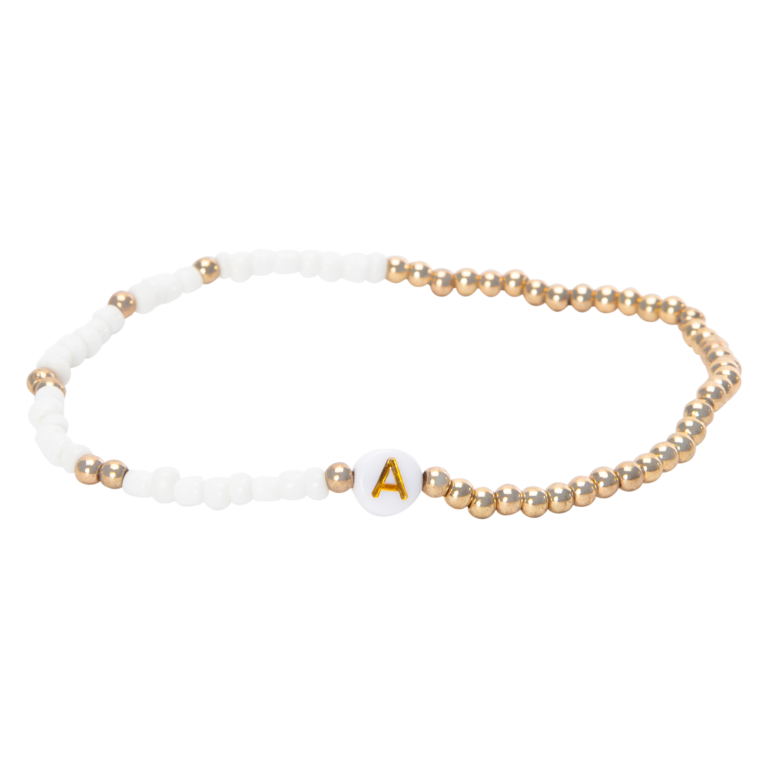 Initial Beaded Bracelet