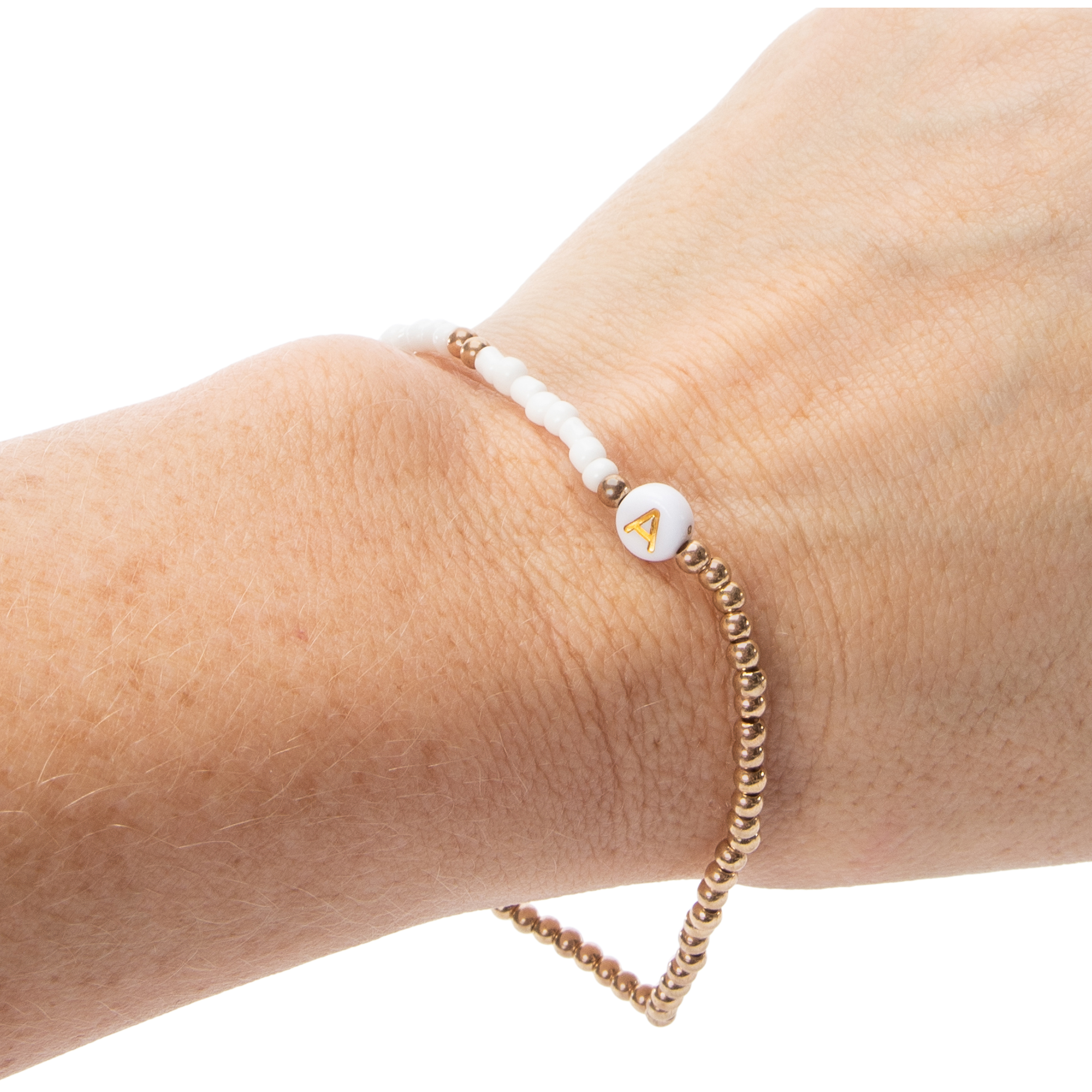 Initial Beaded Bracelet