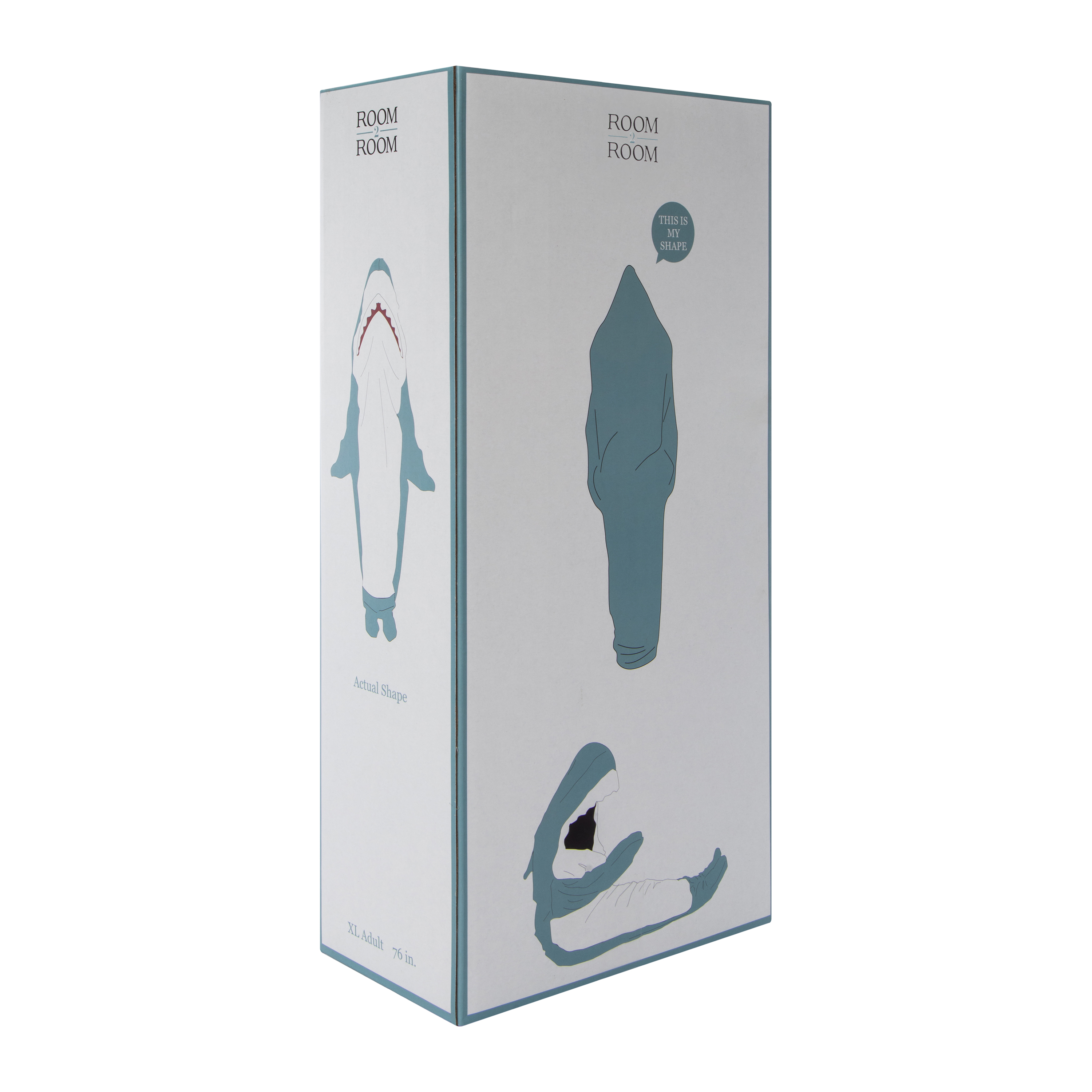 Shark Wearable Character Blanket 53.5in x 76in - XL Adult