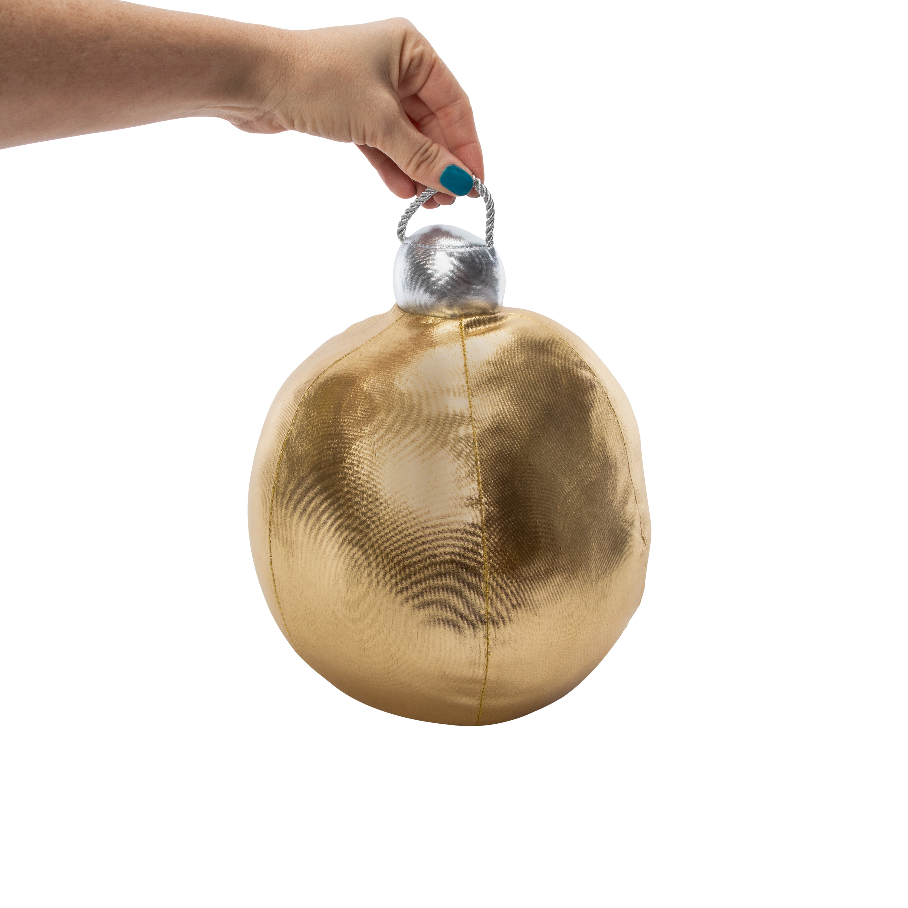 Gold Pillow Christmas Ornament 10in x 9in