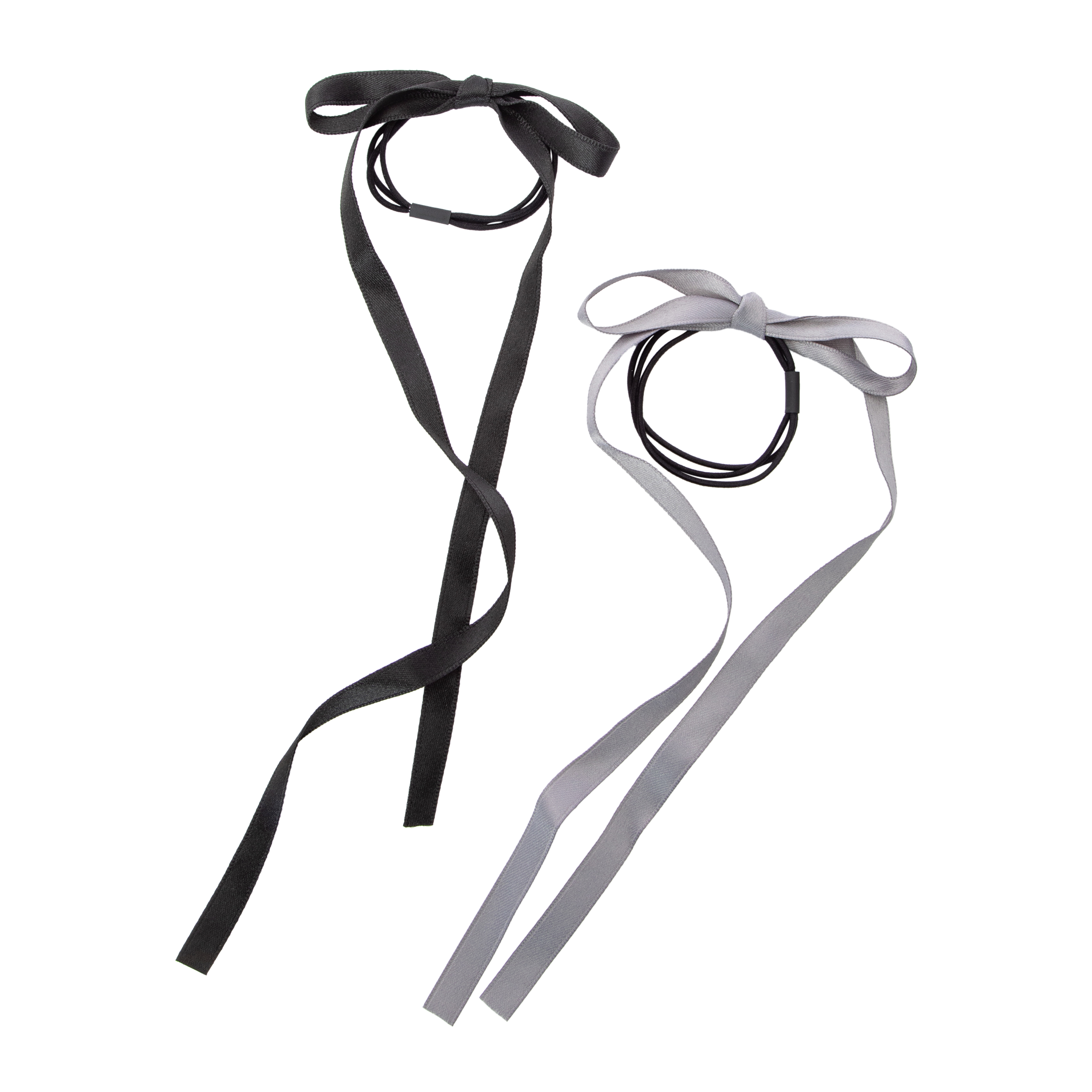 Satin Bow Hair Ties 2-Count