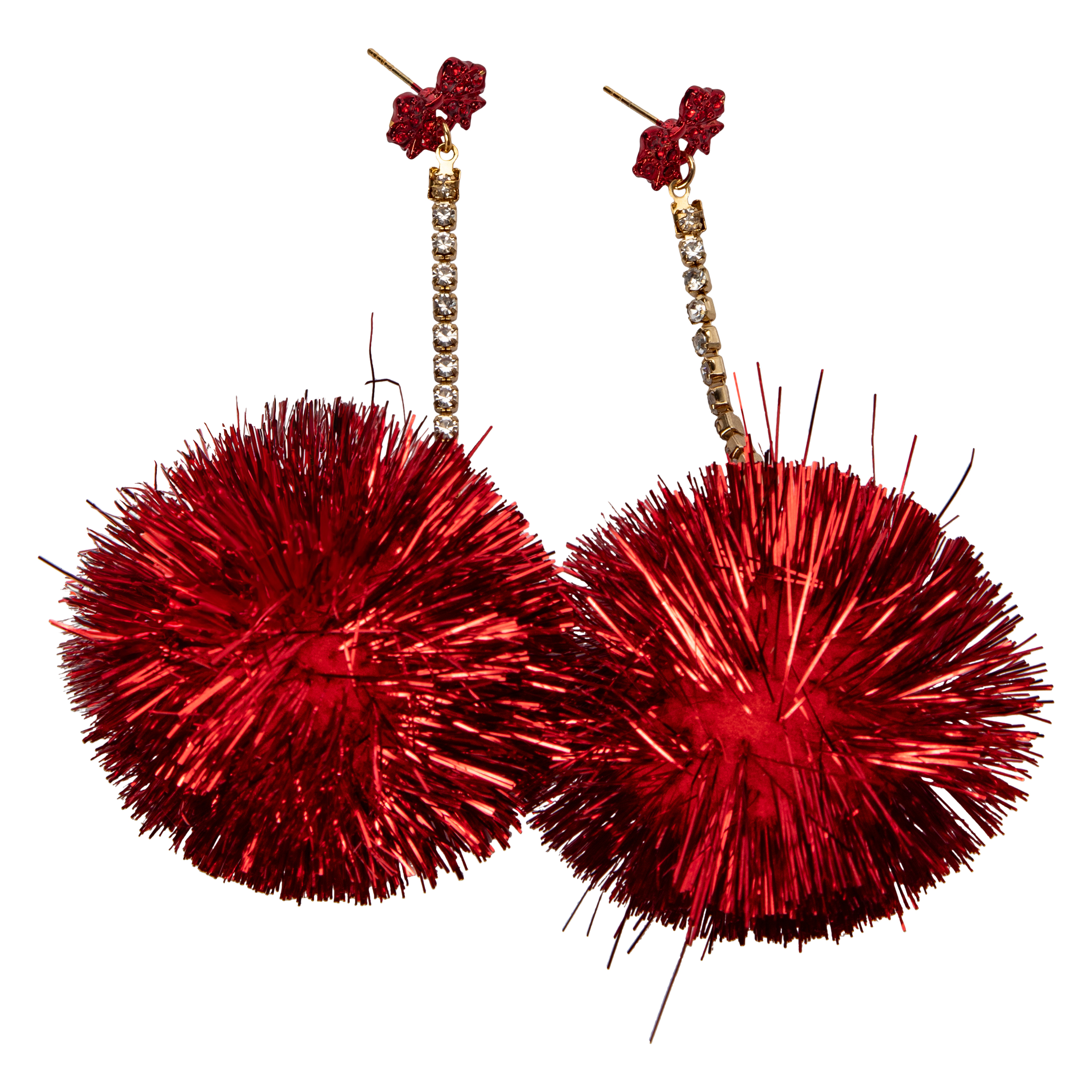 Christmas Holiday Pom-Pom Earrings