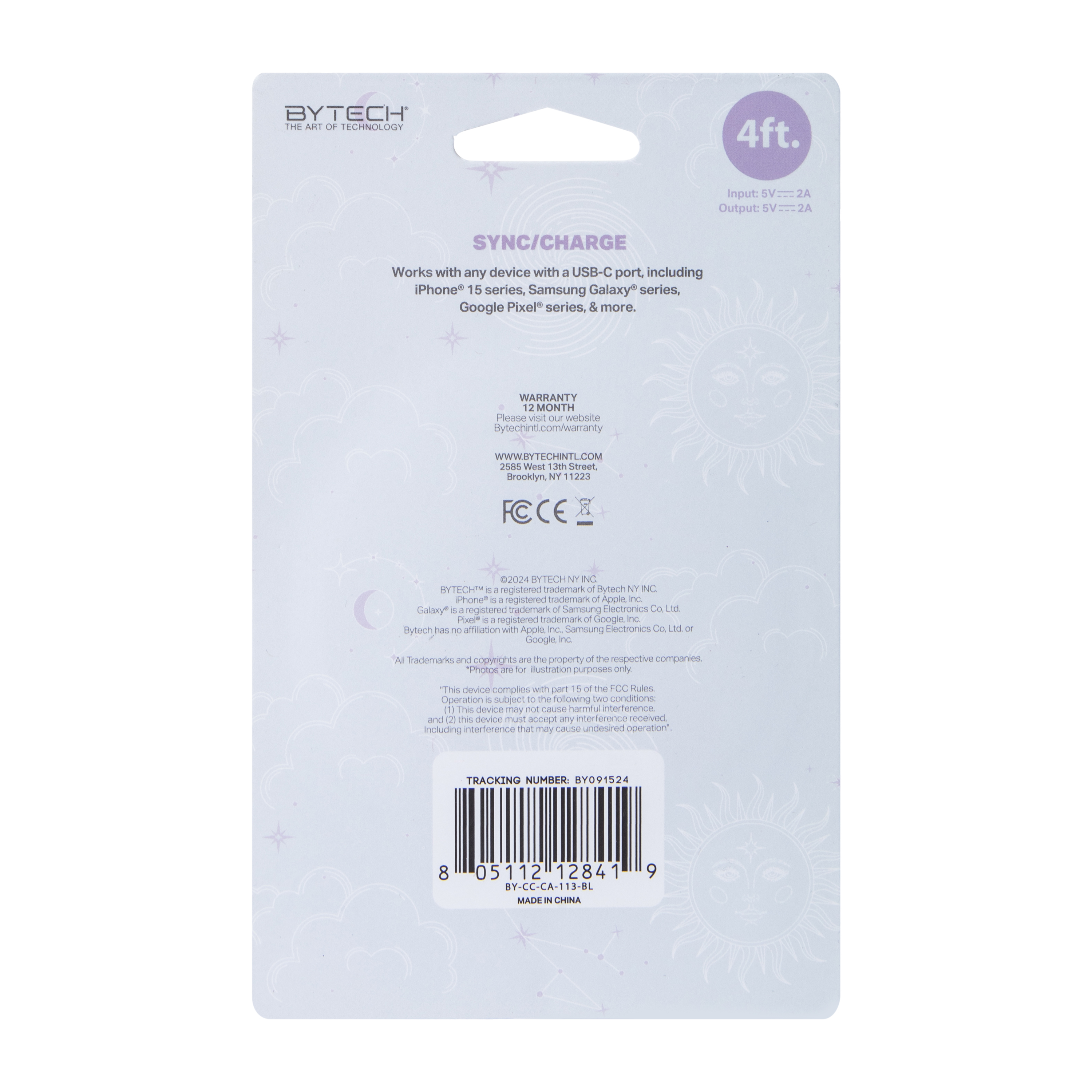 Celestial Braided USB-C To Cable 48in