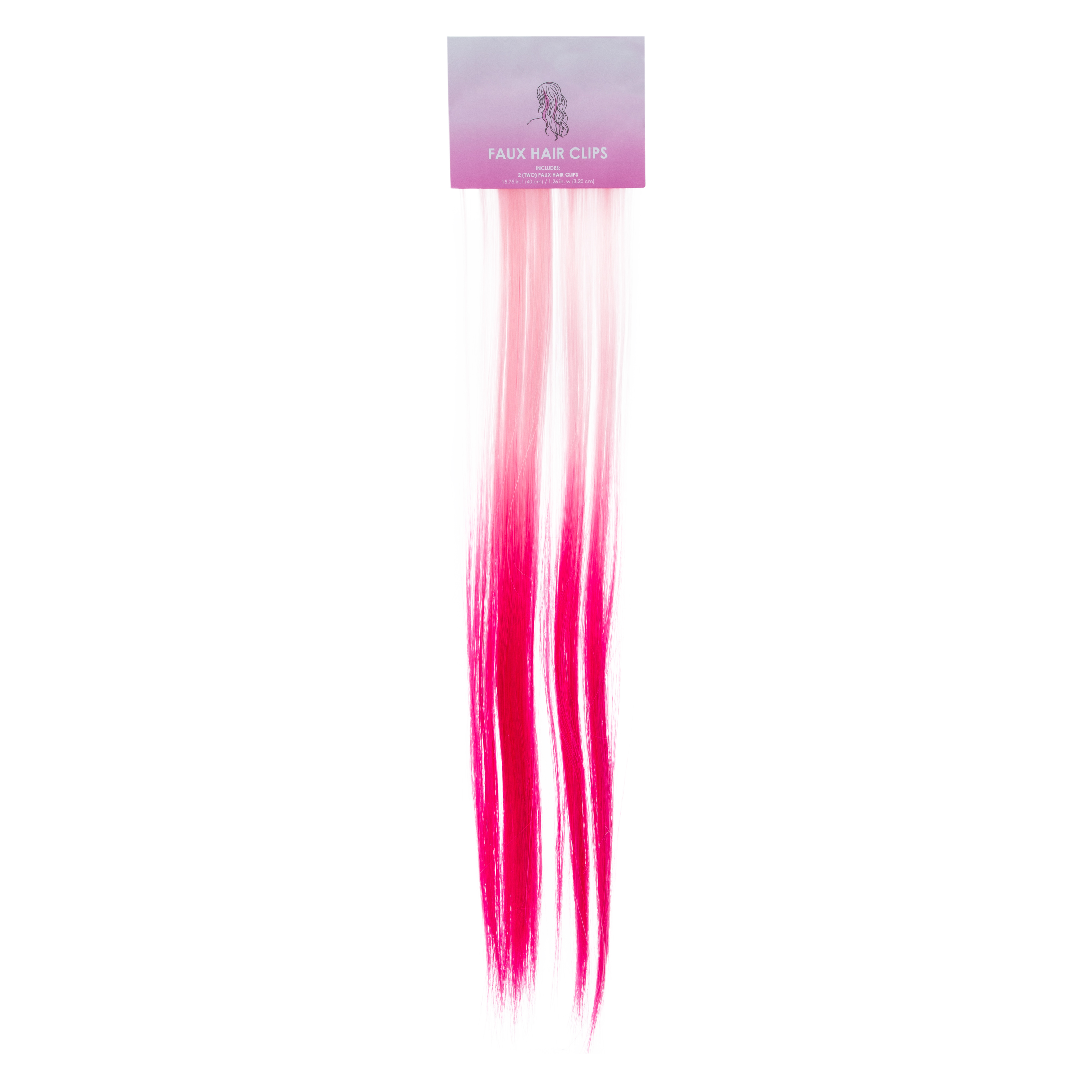 Ombre Faux Hair Clips 2-Count