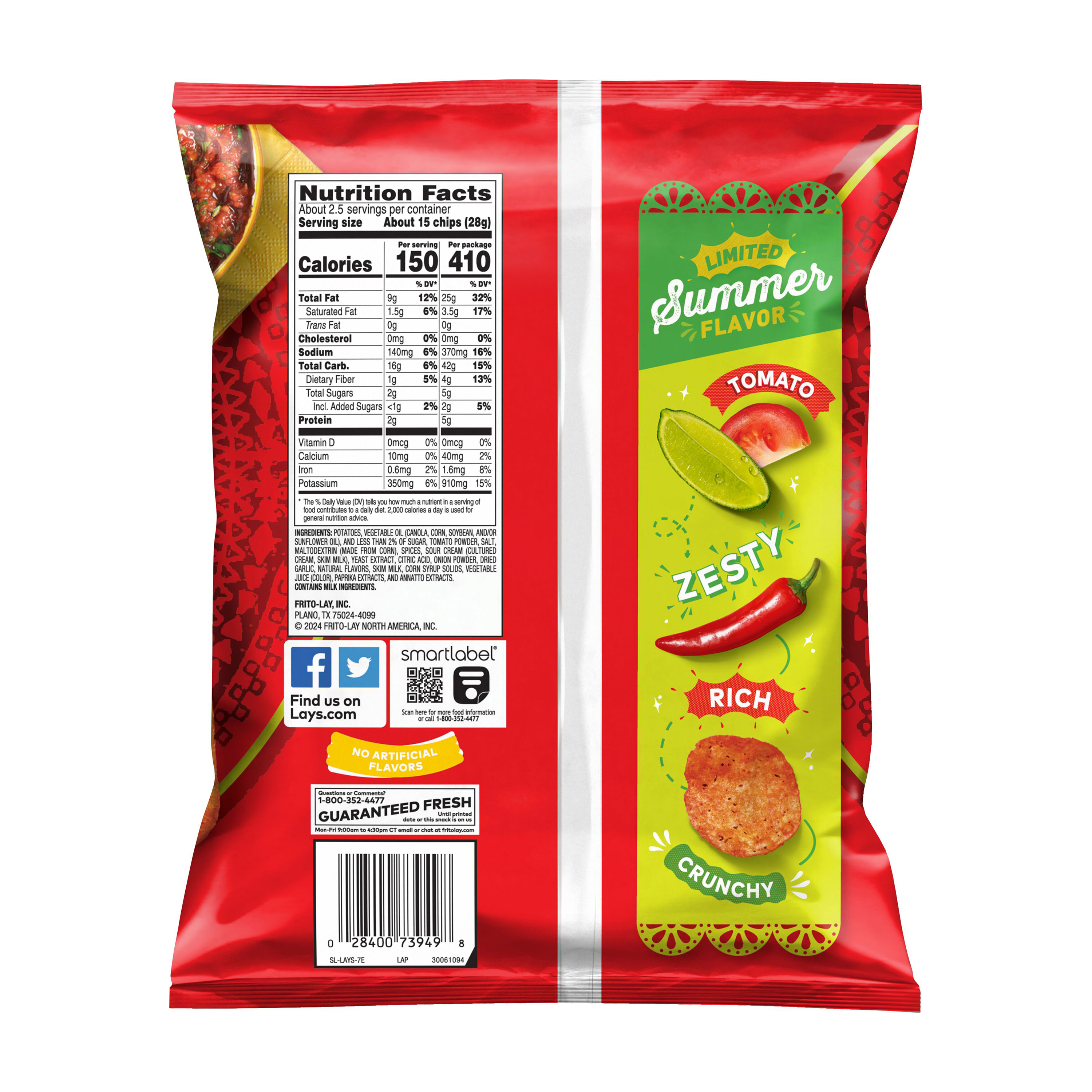 Lay's® Salsa Fresca Potato Chips 2.625oz