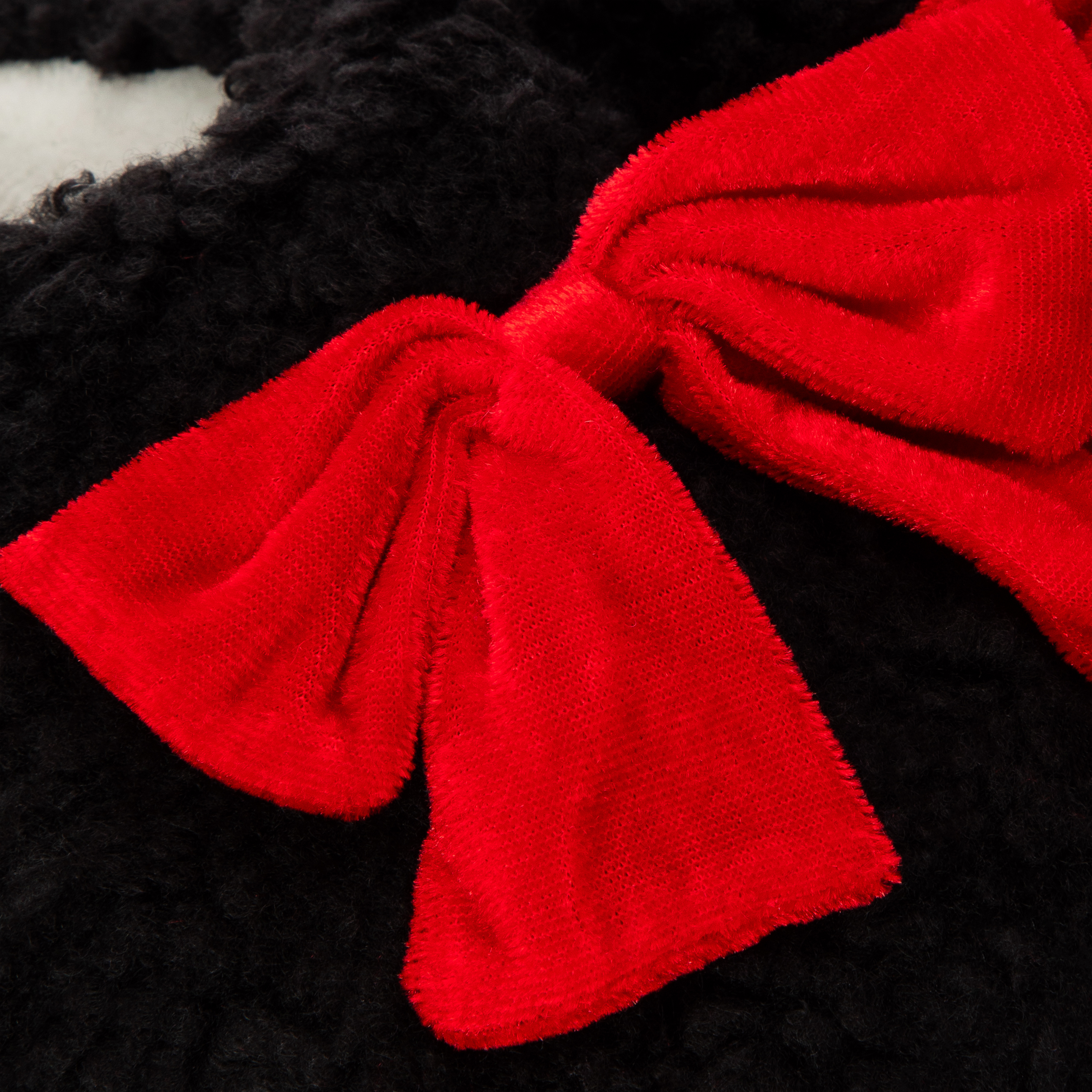 Ladies Fluffy Bow Slippers