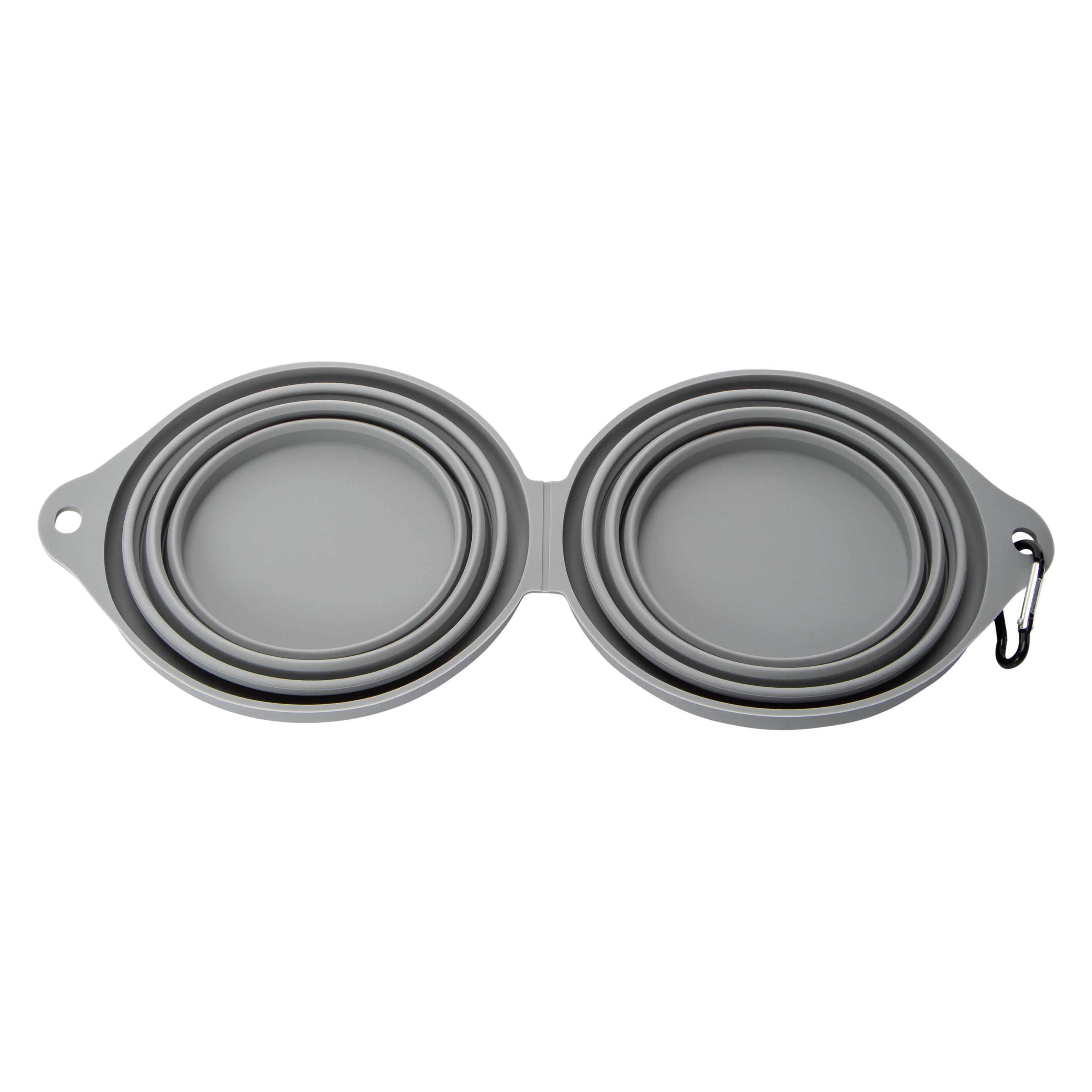 Collapsible Silicone Double Diner Travel Pet Bowls